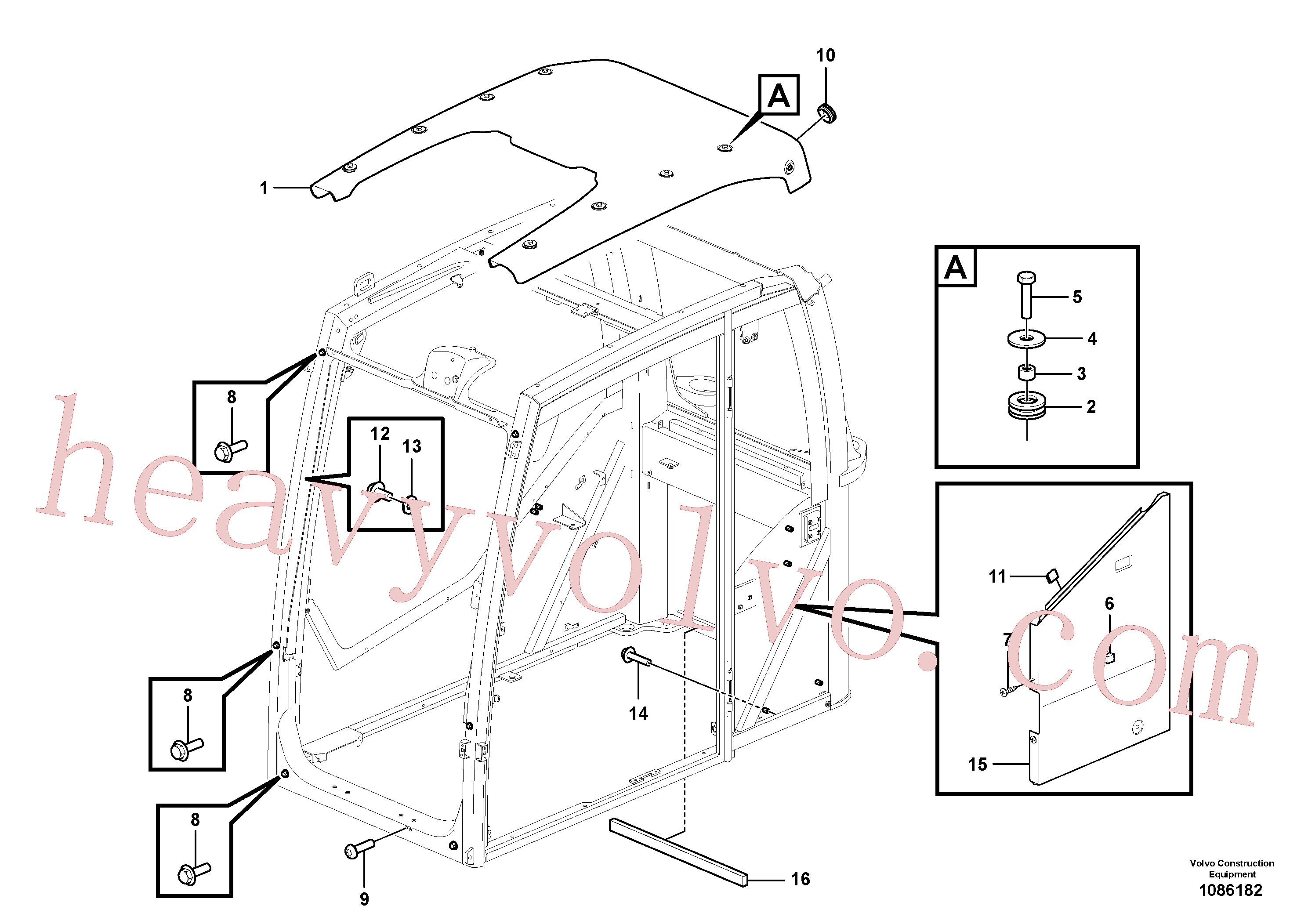 VOE997501 Six point socket screw for Volvo Excavator spare