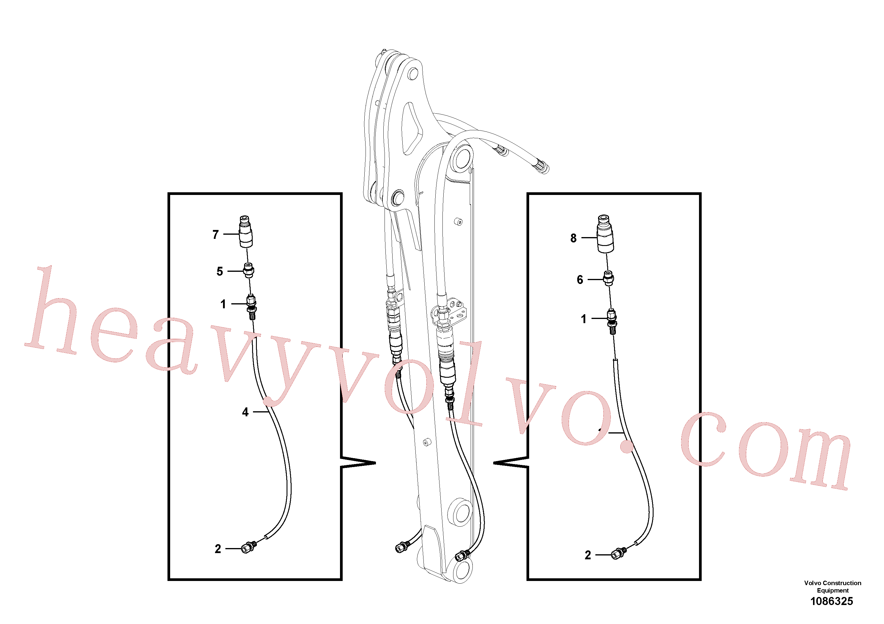 Volvo excavator part VOE15701424 Nipple for sale