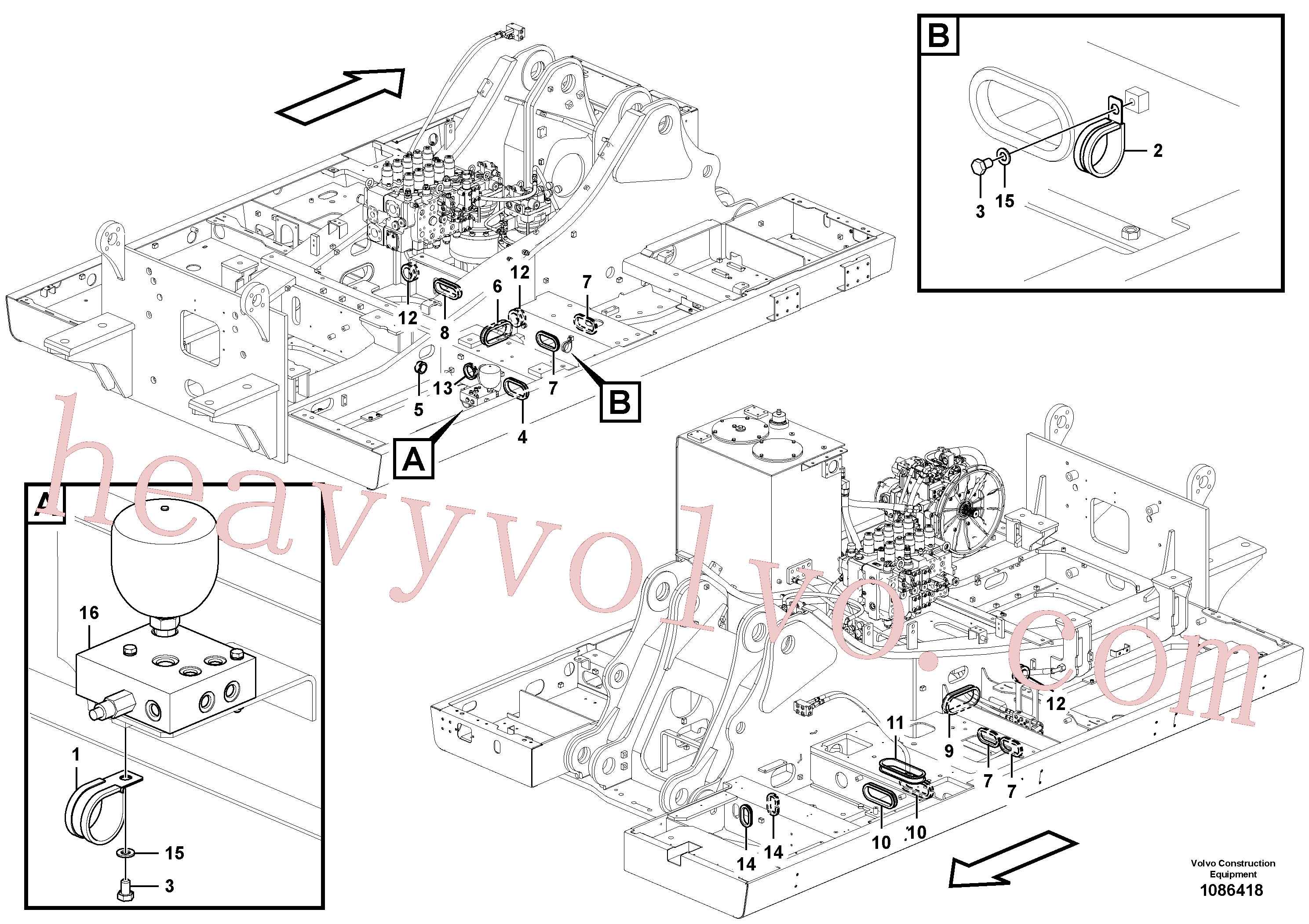 China Made VOE14566371 Clip parts for Volvo Excavator