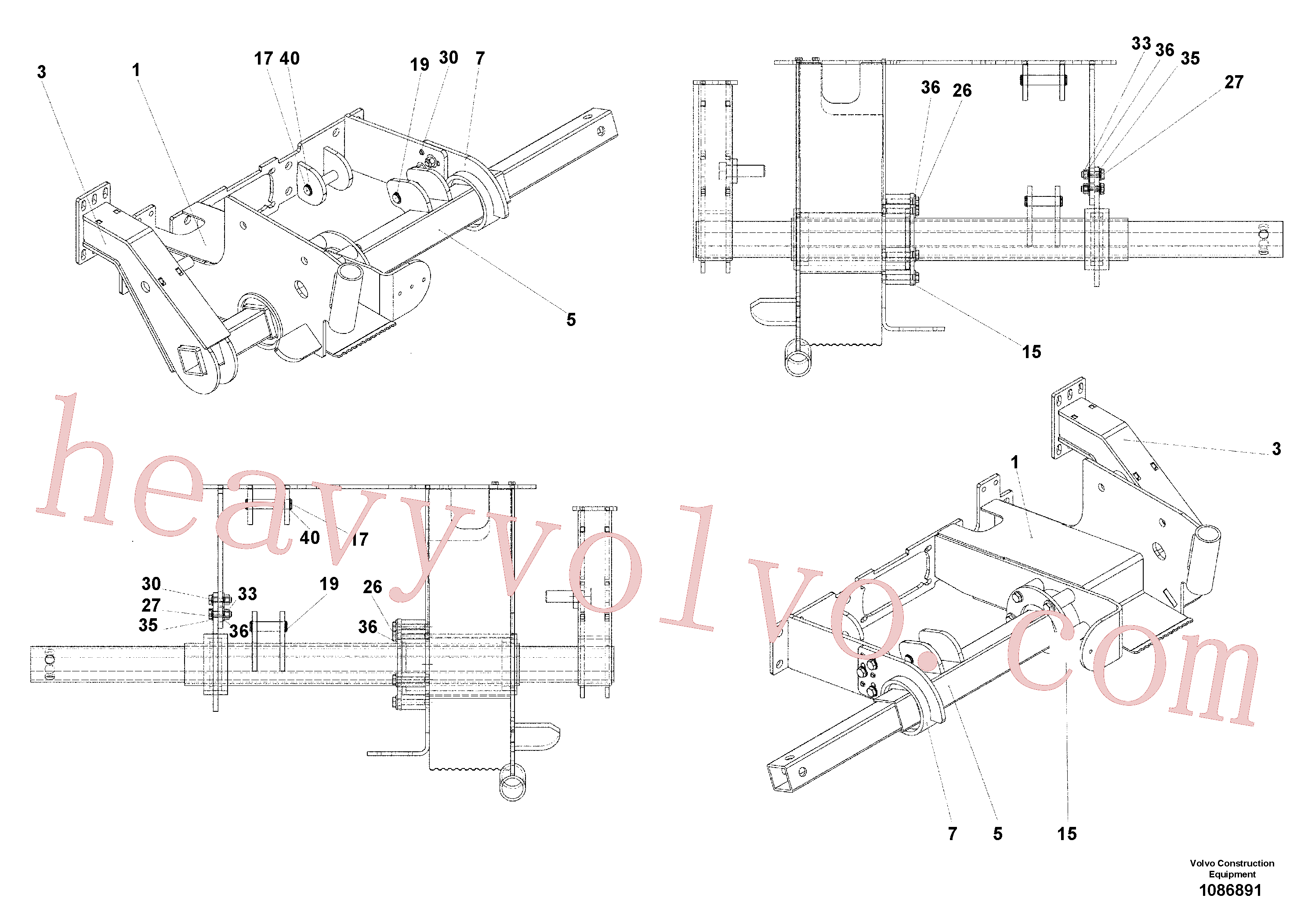Volvo excavator part RM80667603 Bolt for sale