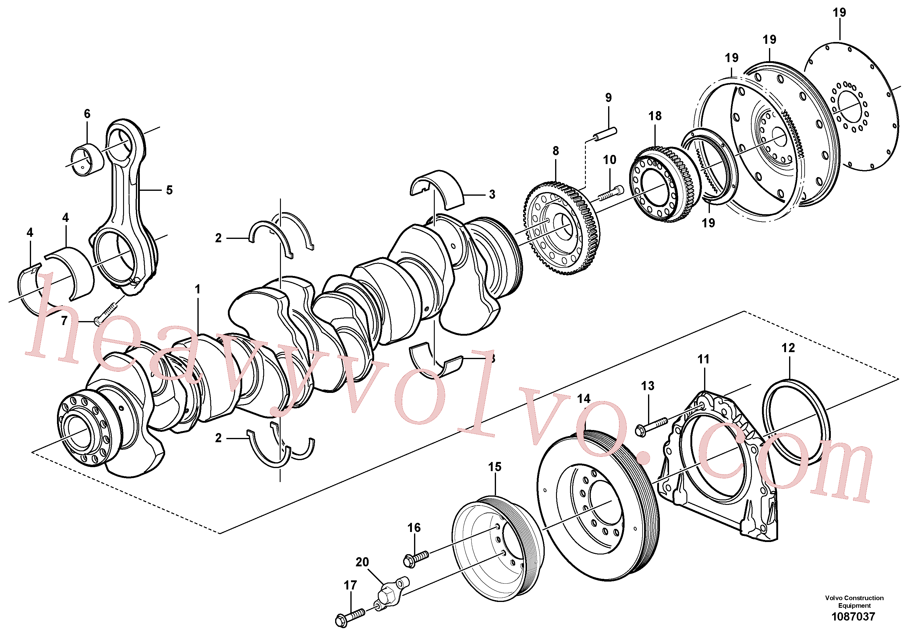 VOE941761 Hex. socket screw for Volvo Excavator spare