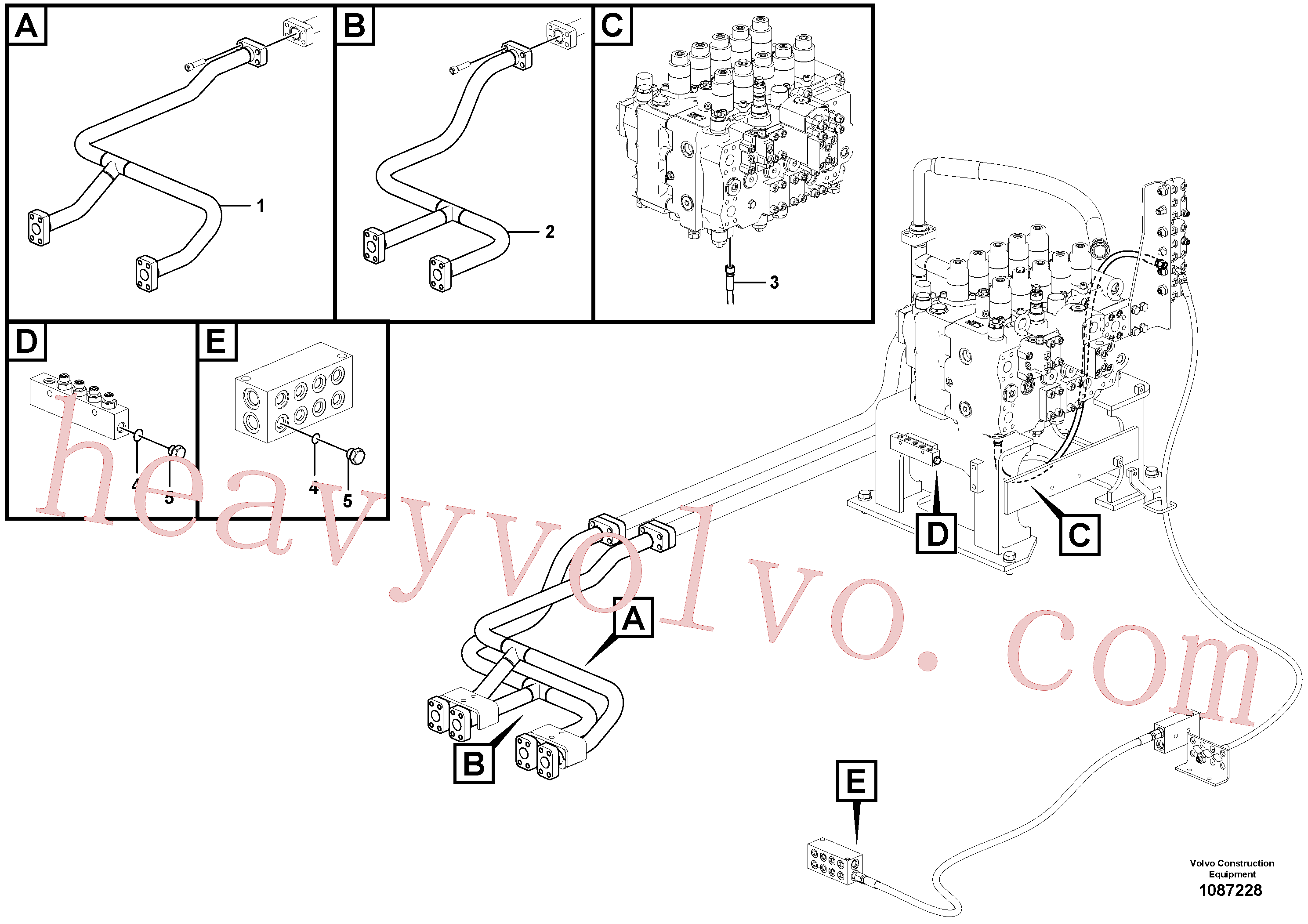 China Made VOE14543160 Pipe parts for Volvo Excavator