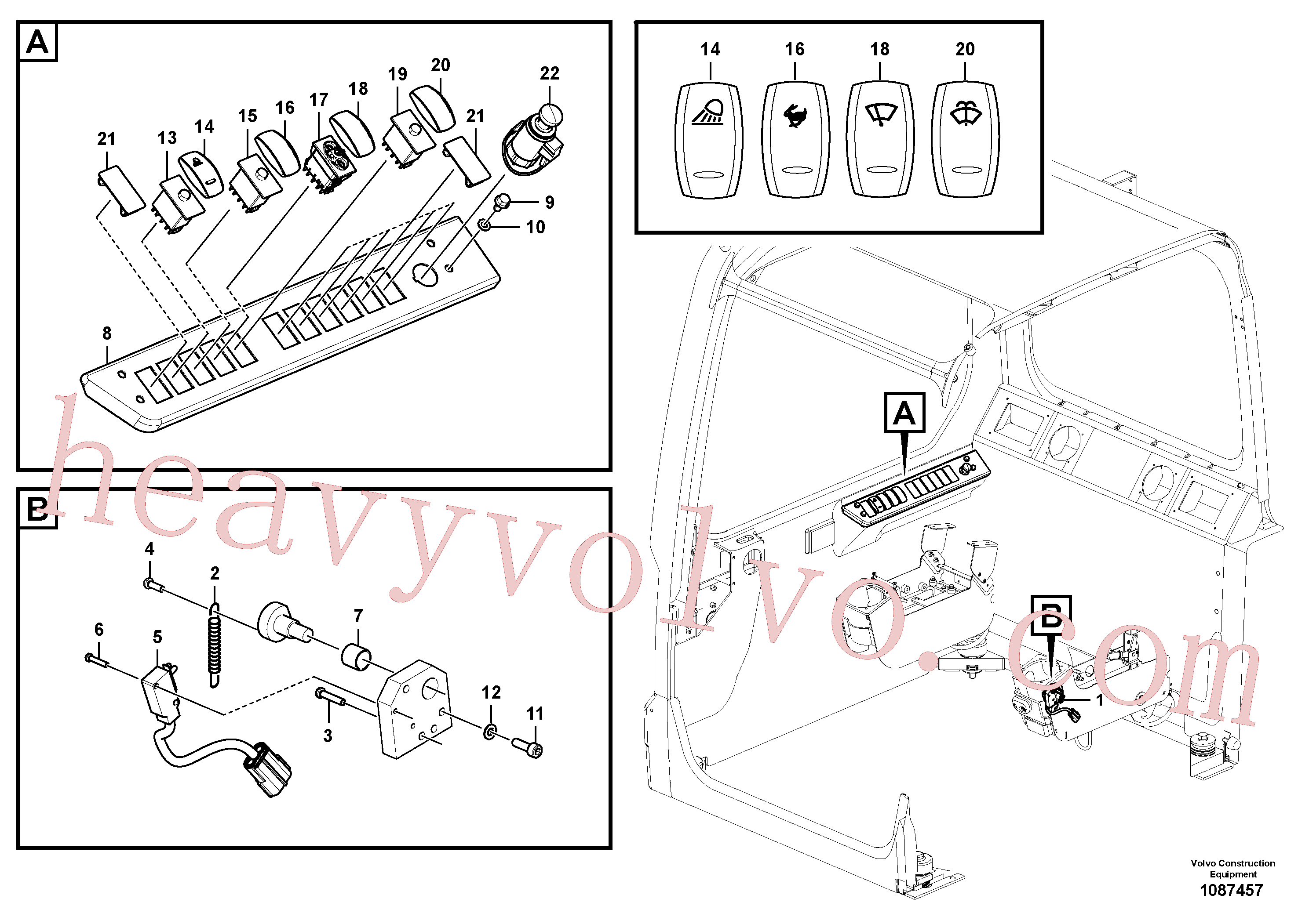 China Made VOE60113735 Cross Recessed Screw parts for Volvo Excavator