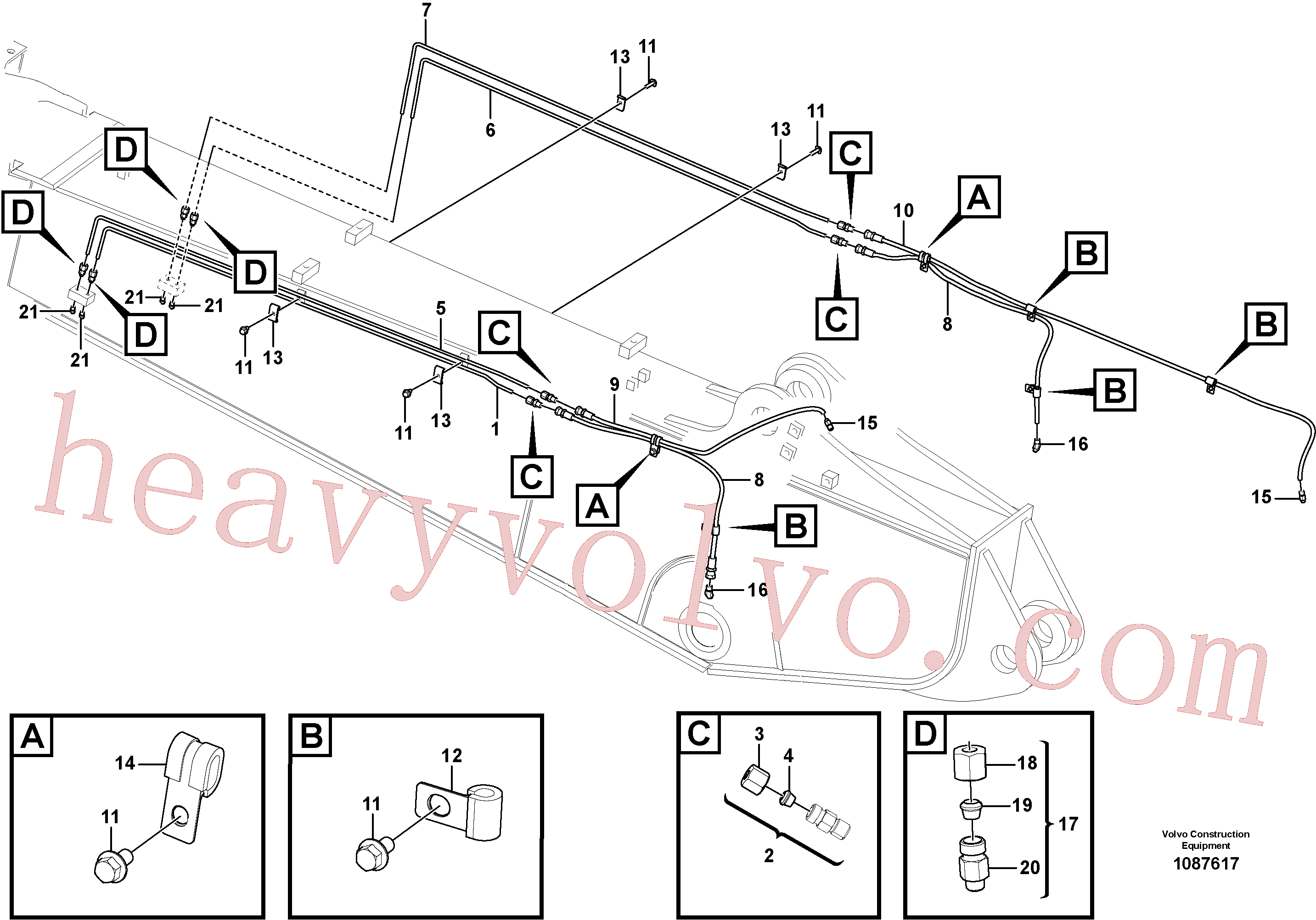 VOE14500291 Clip for Volvo Excavator spare