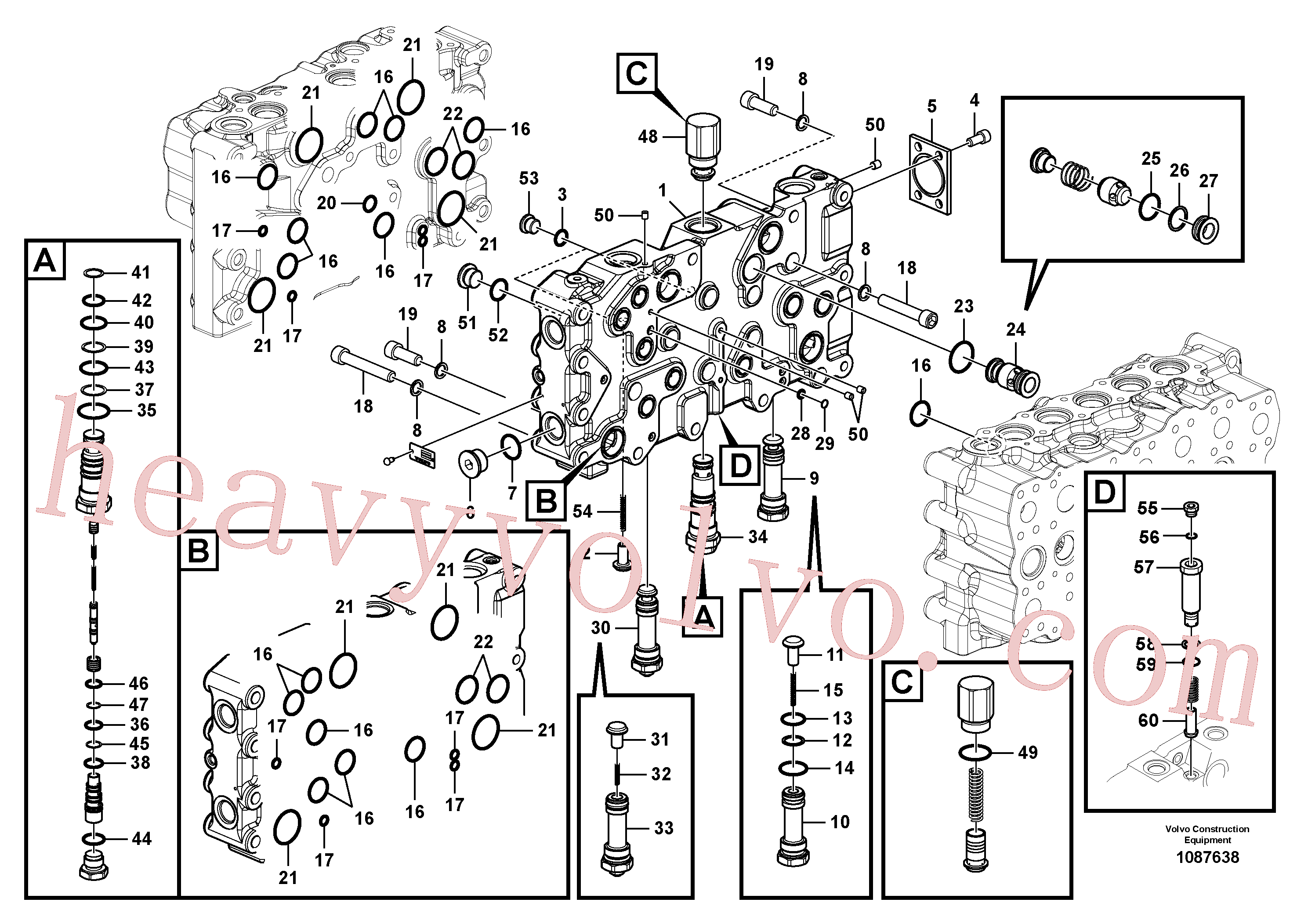 VOE984921 Hex. socket screw for Volvo Excavator Parts