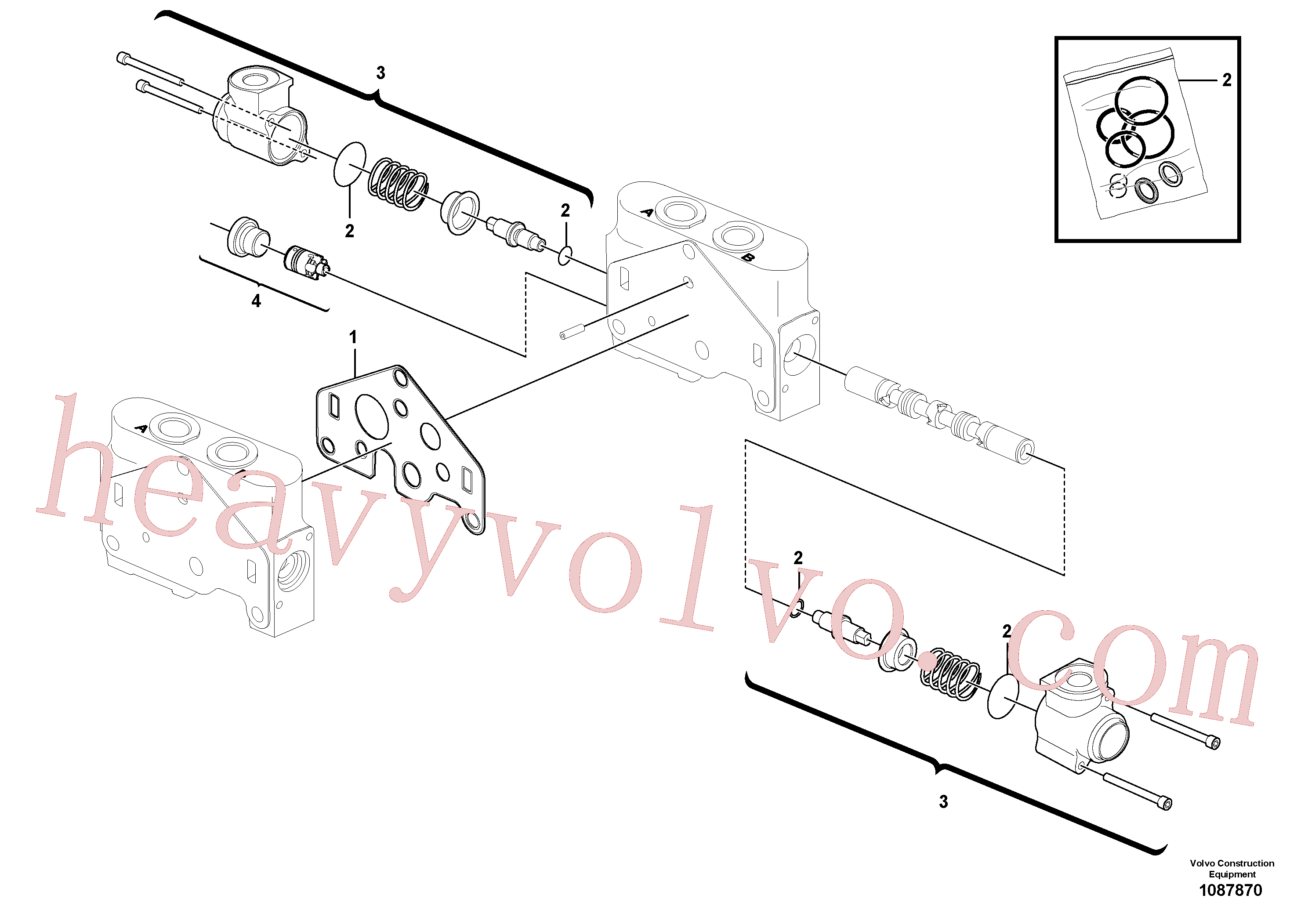 Volvo excavator part VOE15182122 Direction valve for sale