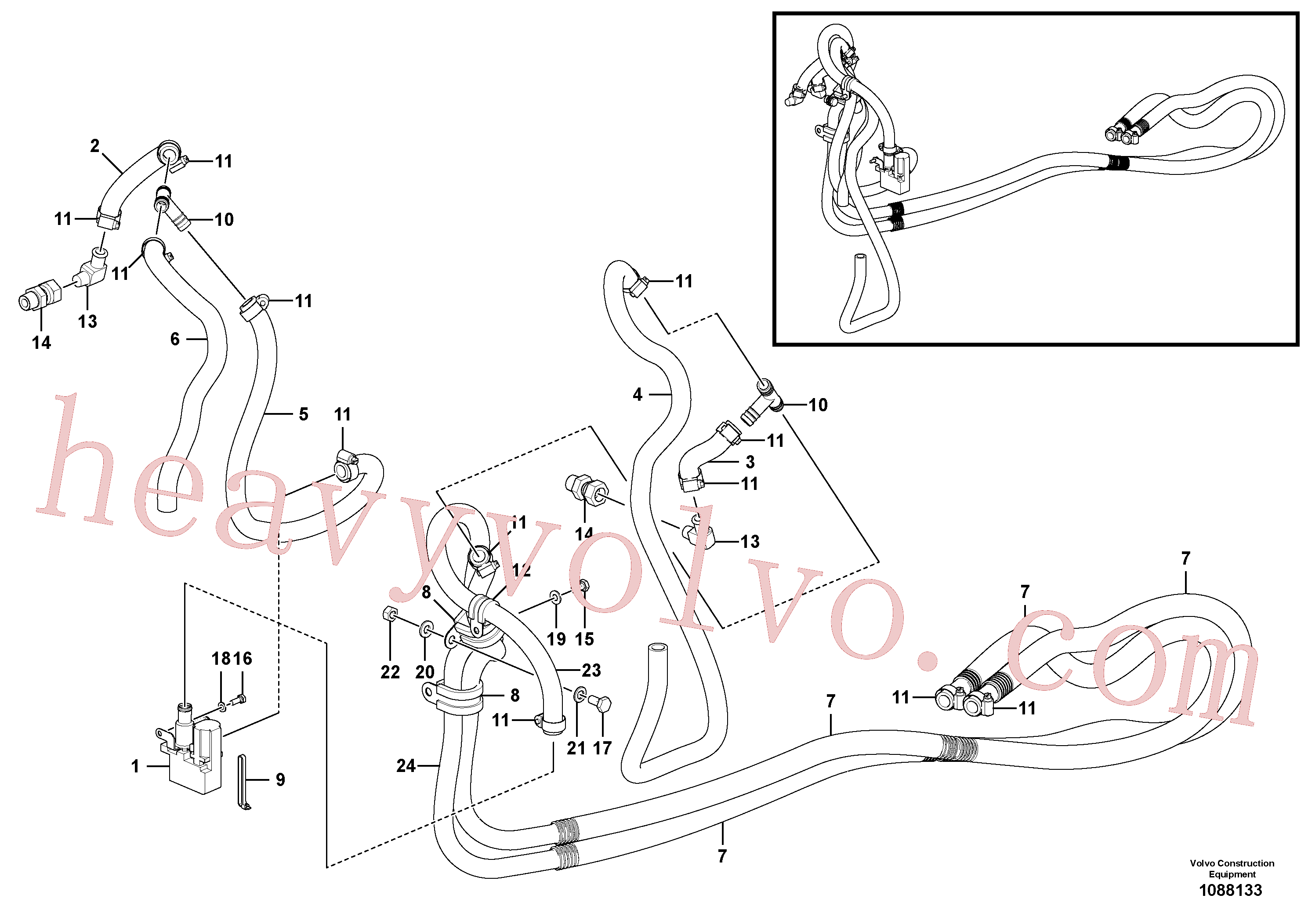 Volvo excavator part VOE13971065 Hexagon nut for sale