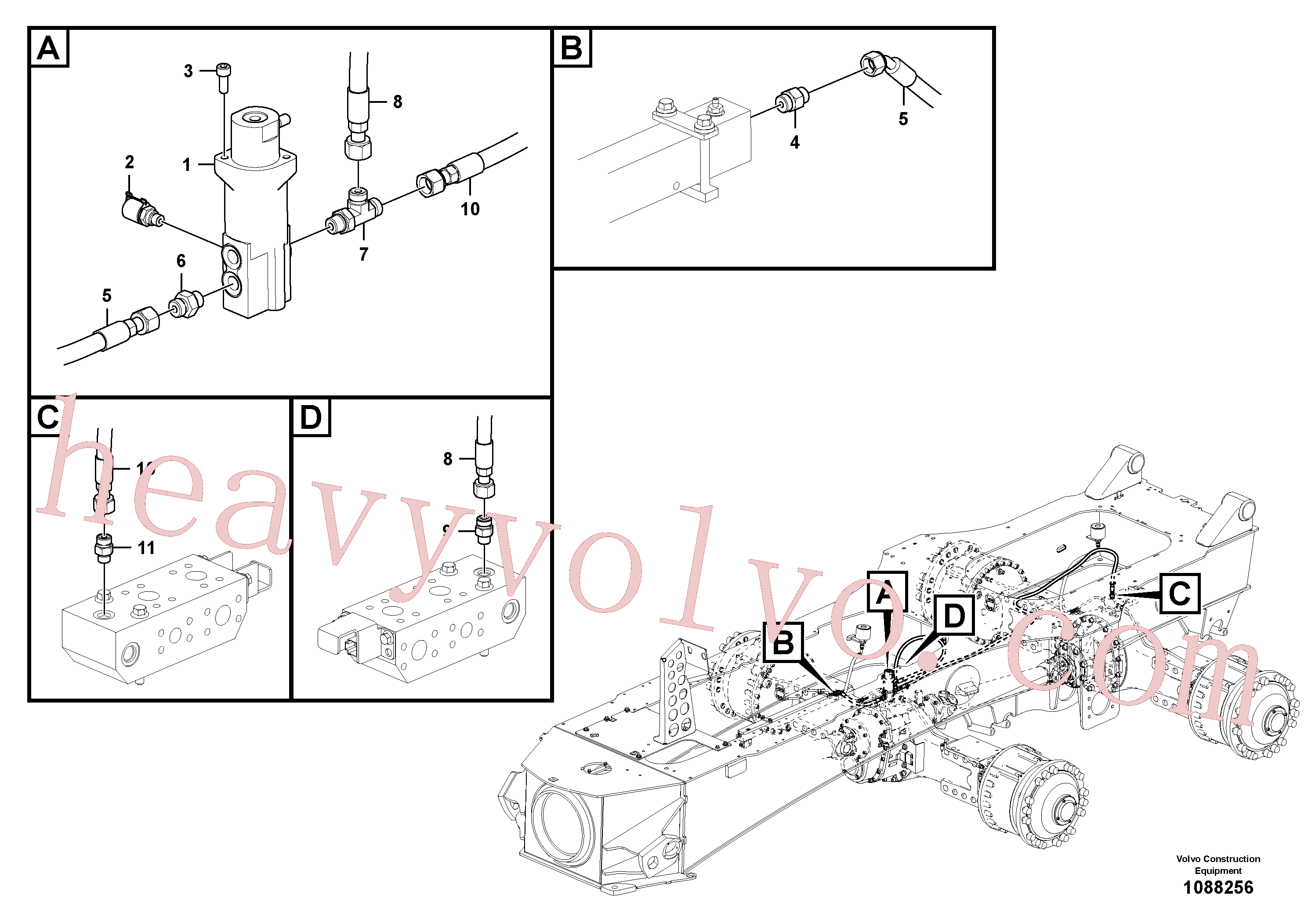 VOE936540 Hose assembly for Volvo Excavator spare