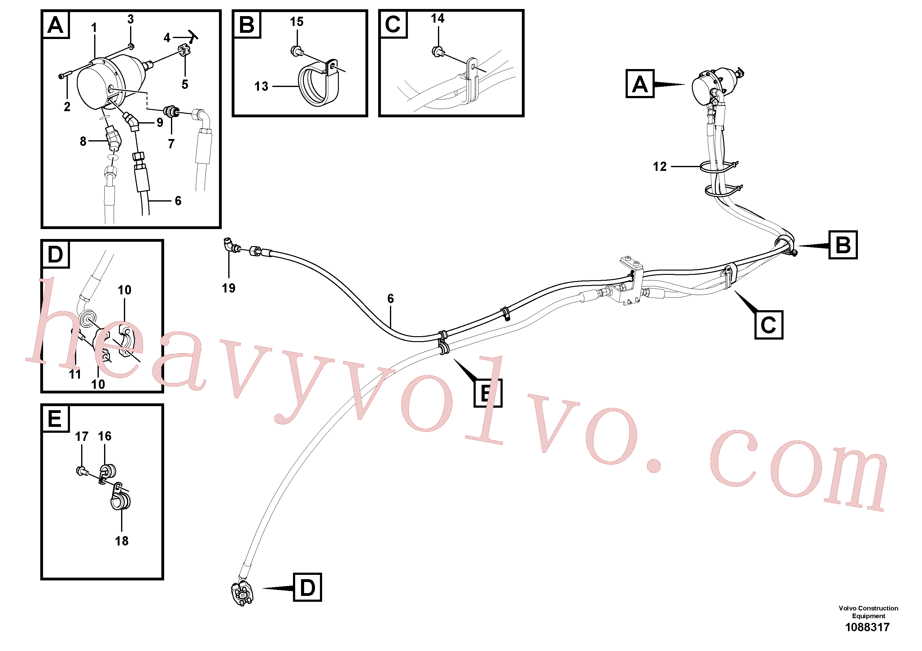 VOE13944926 Screw for Volvo Excavator Parts