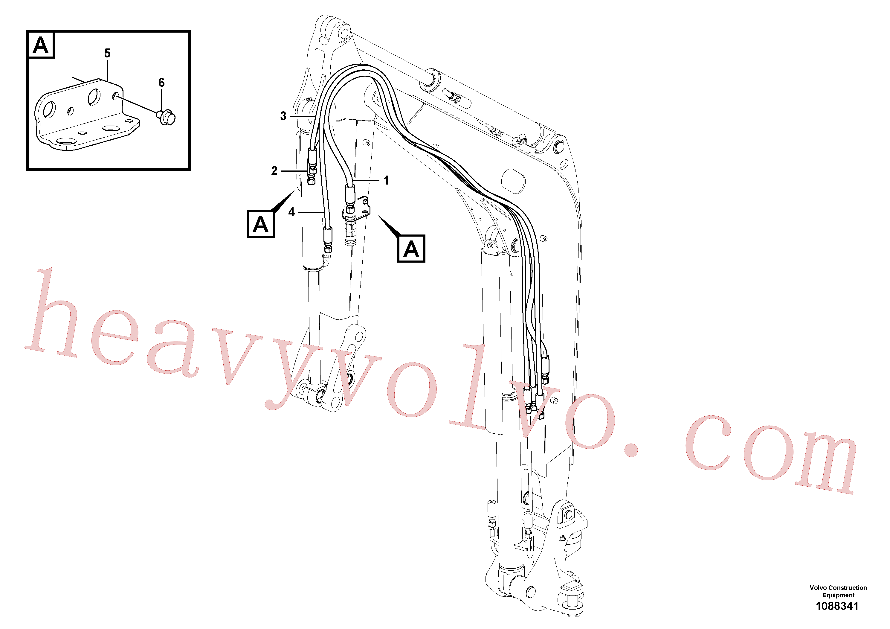 VOE15800505 Hose assembly for Volvo Excavator spare