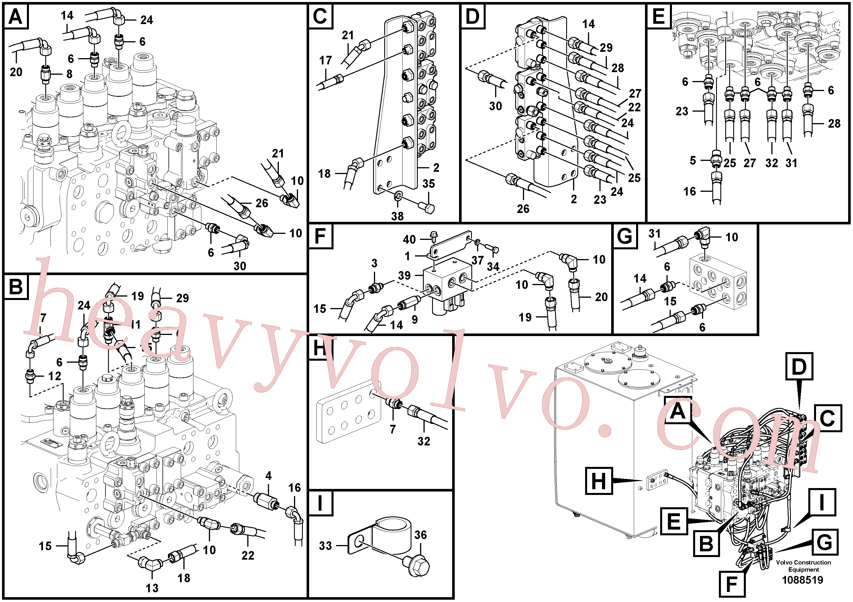 VOE990522 Hexagon screw for Volvo Excavator spare