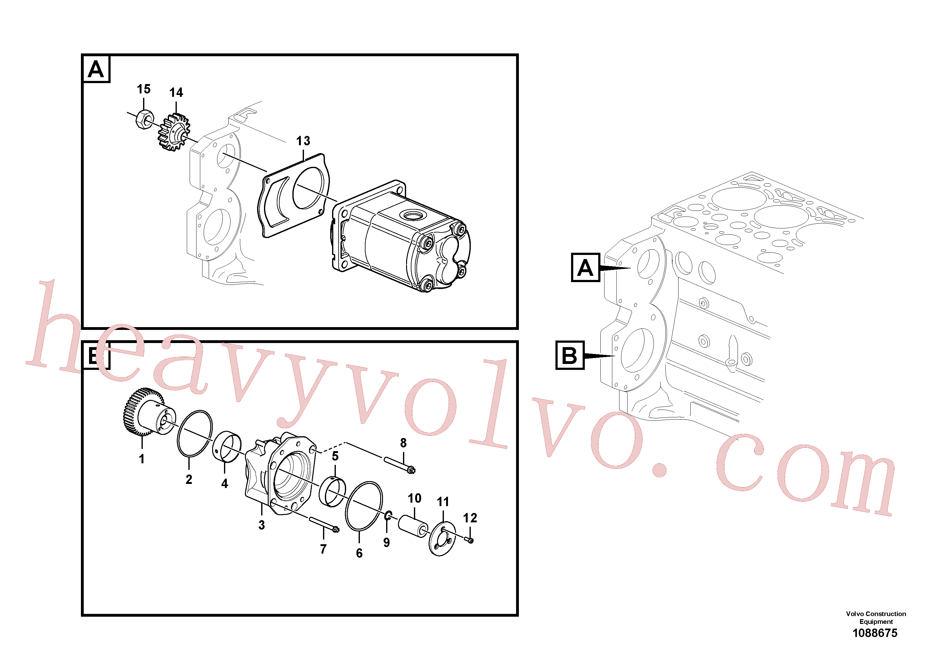 ZM2900268 for Volvo Pump drive power take-off(1088675 assembly)