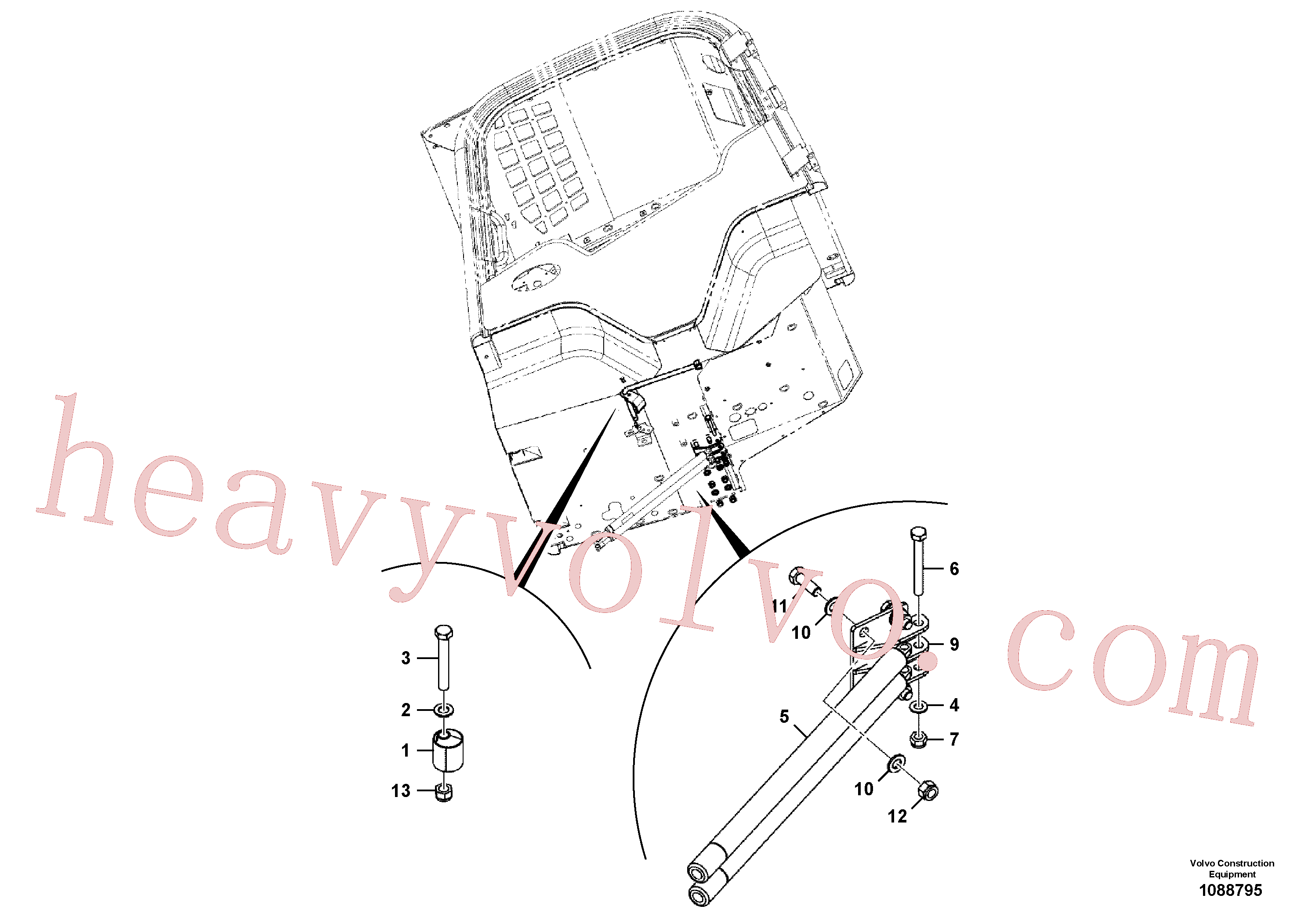 VOE16212126 Nut for Volvo Excavator Parts