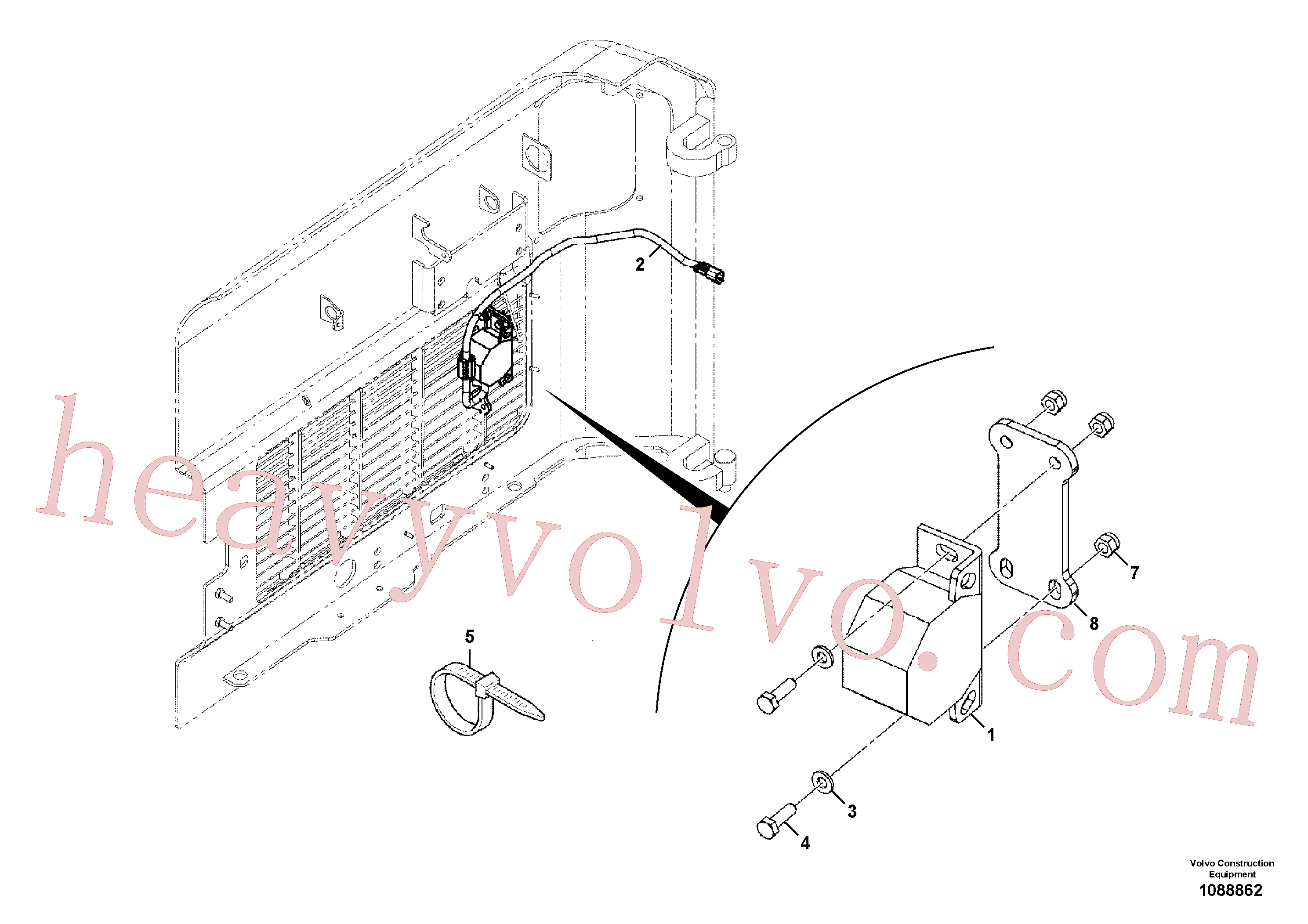 VOE17210140 Washer for Volvo Excavator Parts