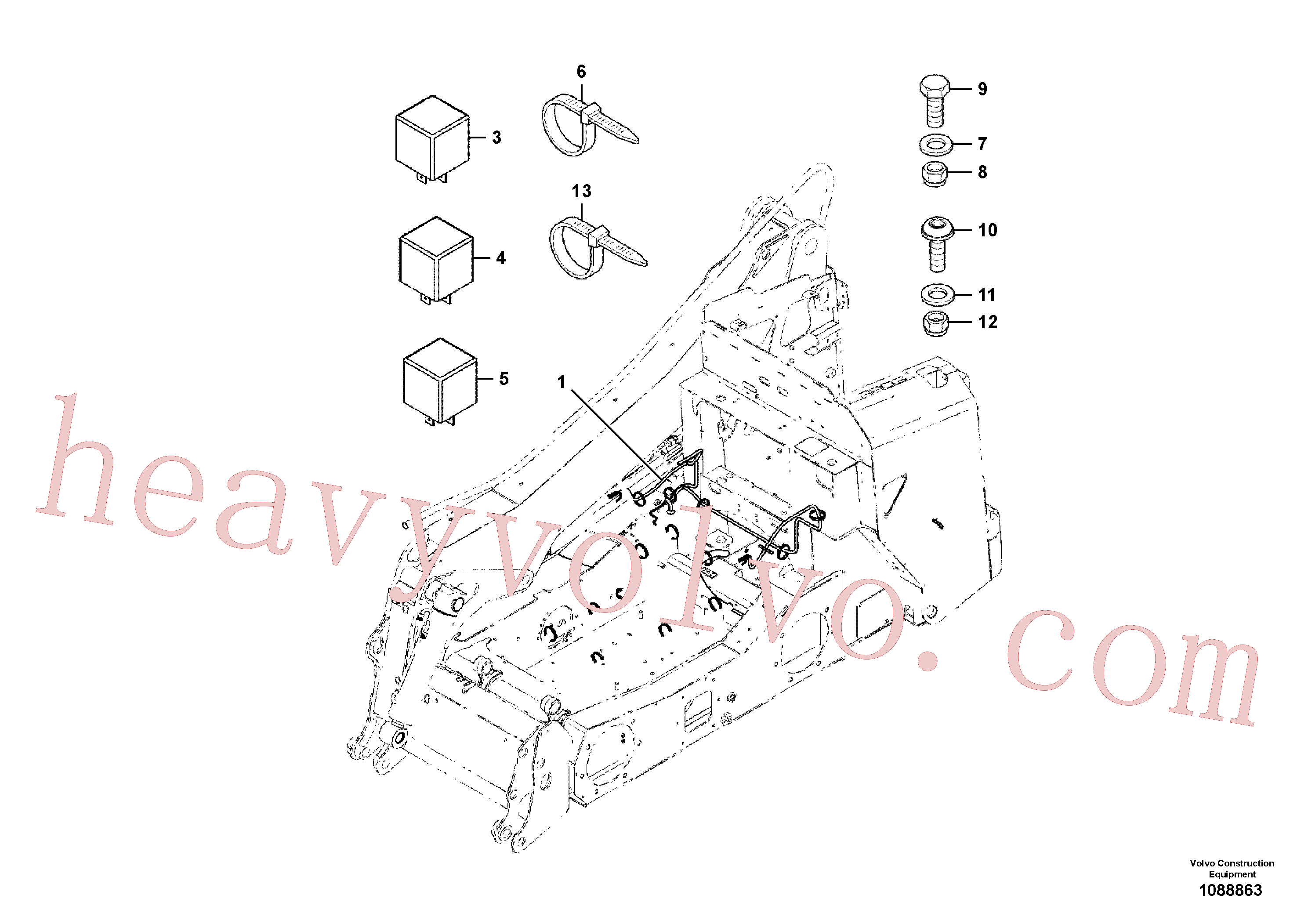 VOE17210140 Washer for Volvo Excavator Parts