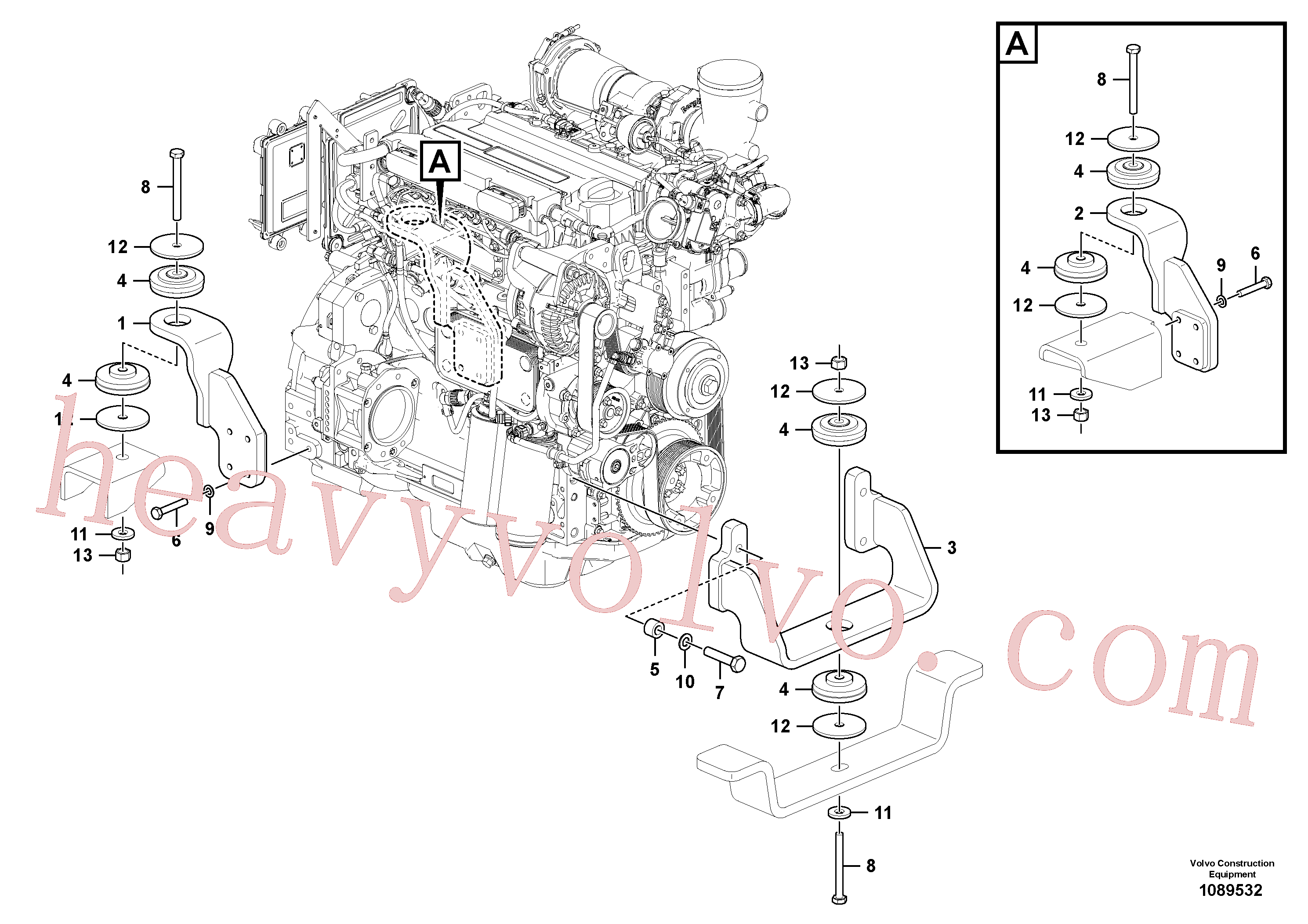 VOE979021 Hexagon nut for Volvo Excavator Parts