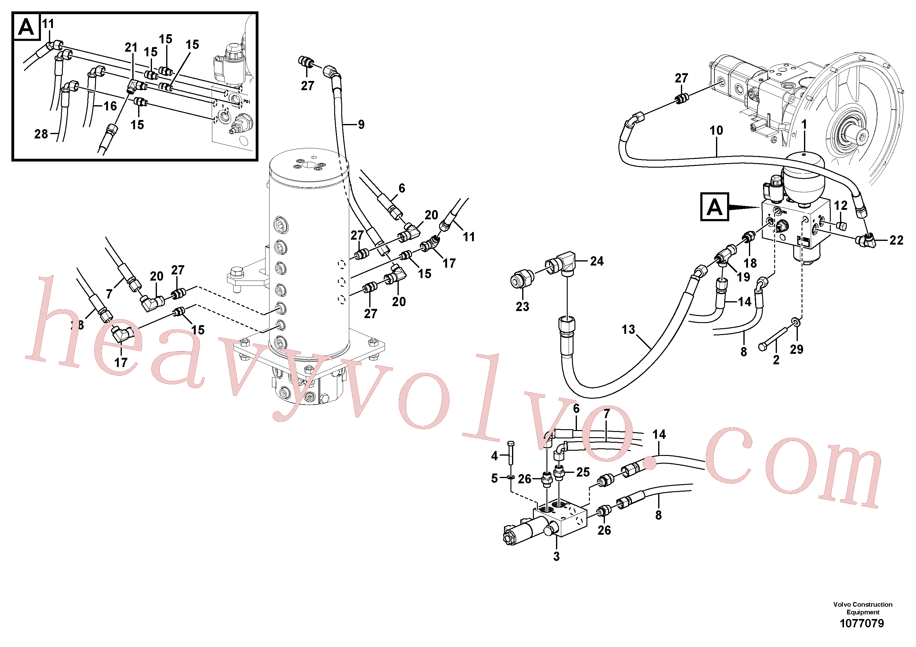 VOE983370 Hexagon screw for Volvo Excavator spare