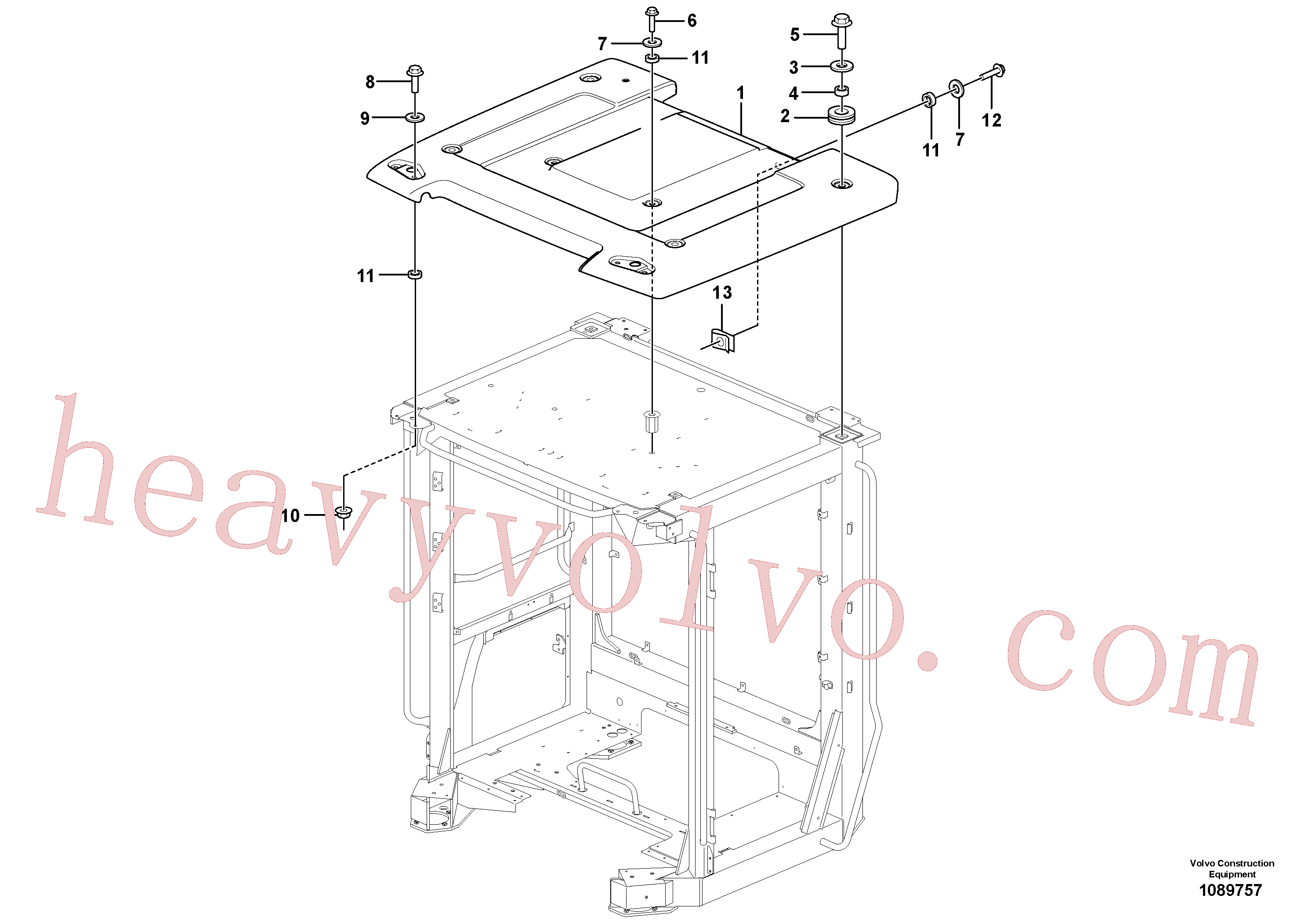 VOE60113141 Flange nut for Volvo Excavator spare