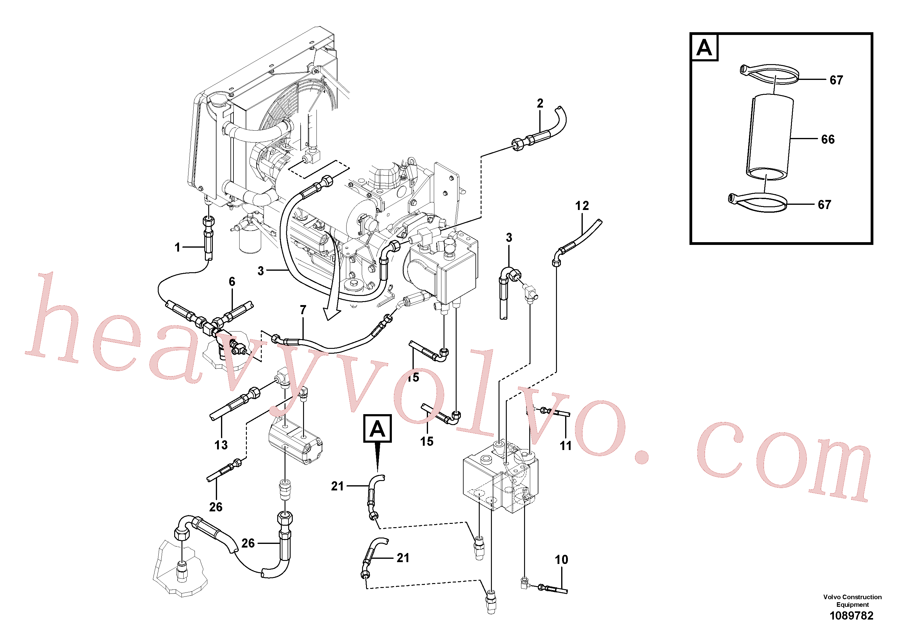 Volvo excavator part RM54537105 Hose assembly for sale