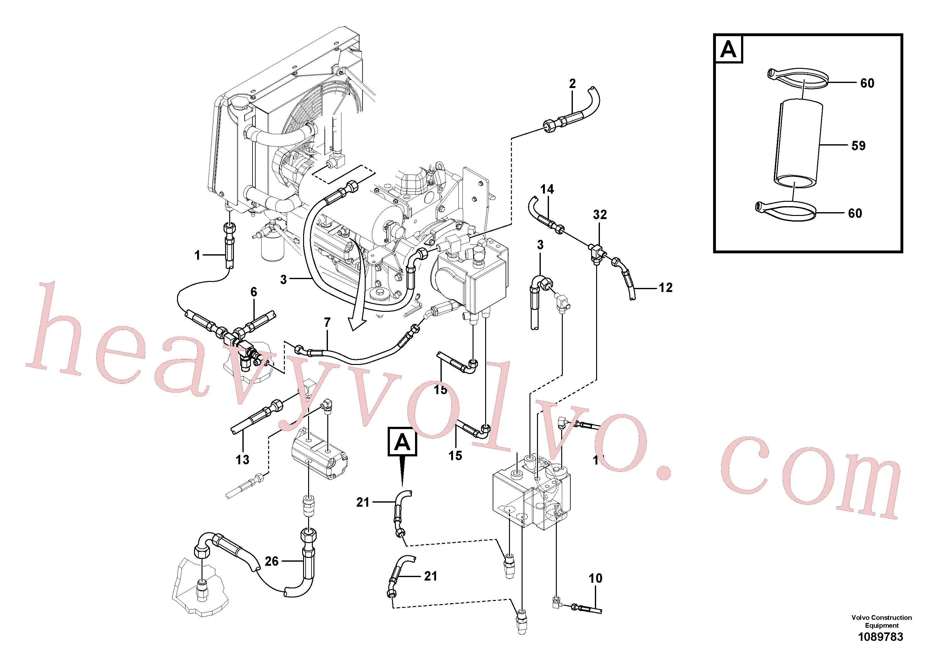 Volvo excavator part RM54537105 Hose assembly for sale