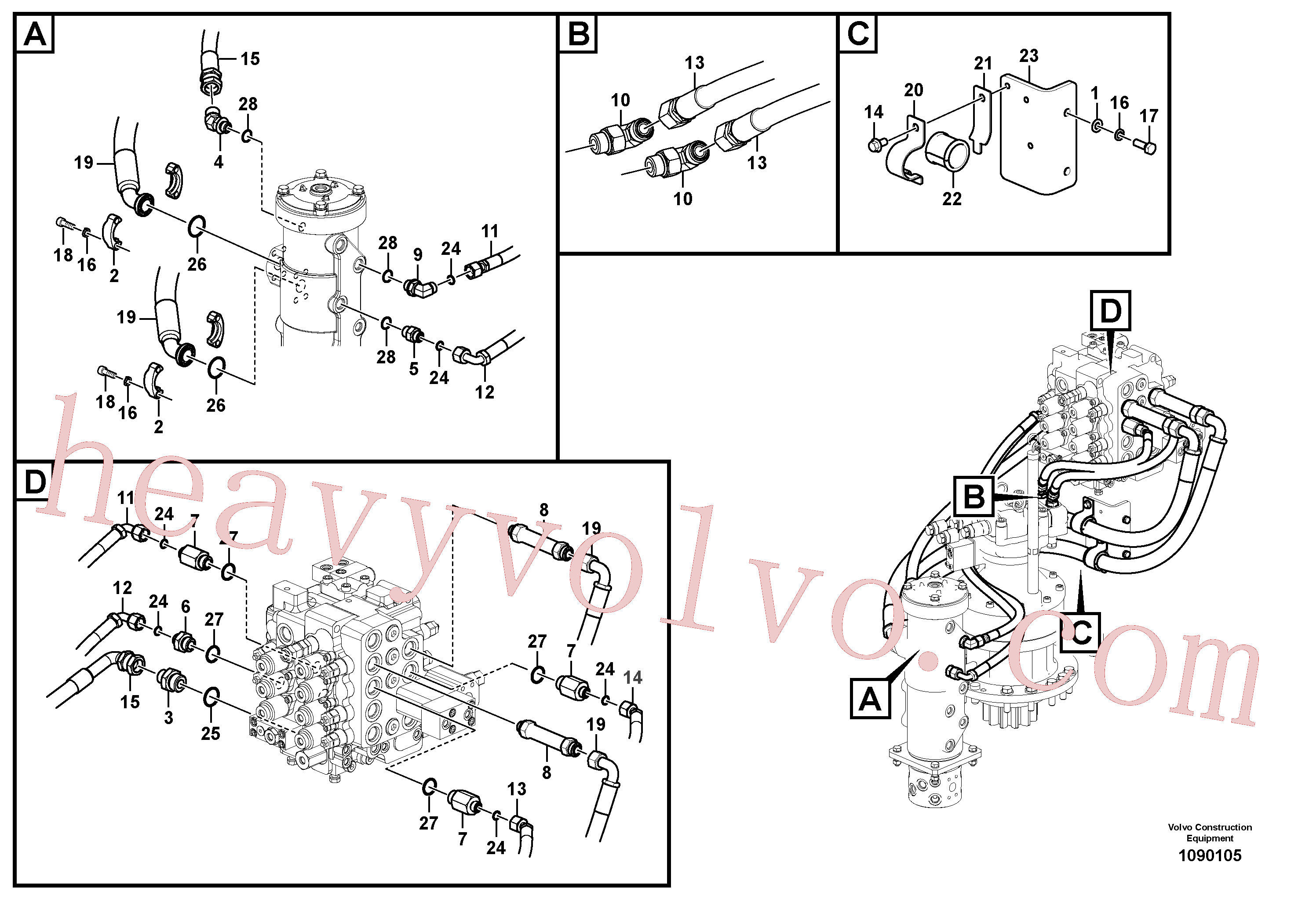 Volvo SA9402-04613 Hose assembly aftermarket part for sale