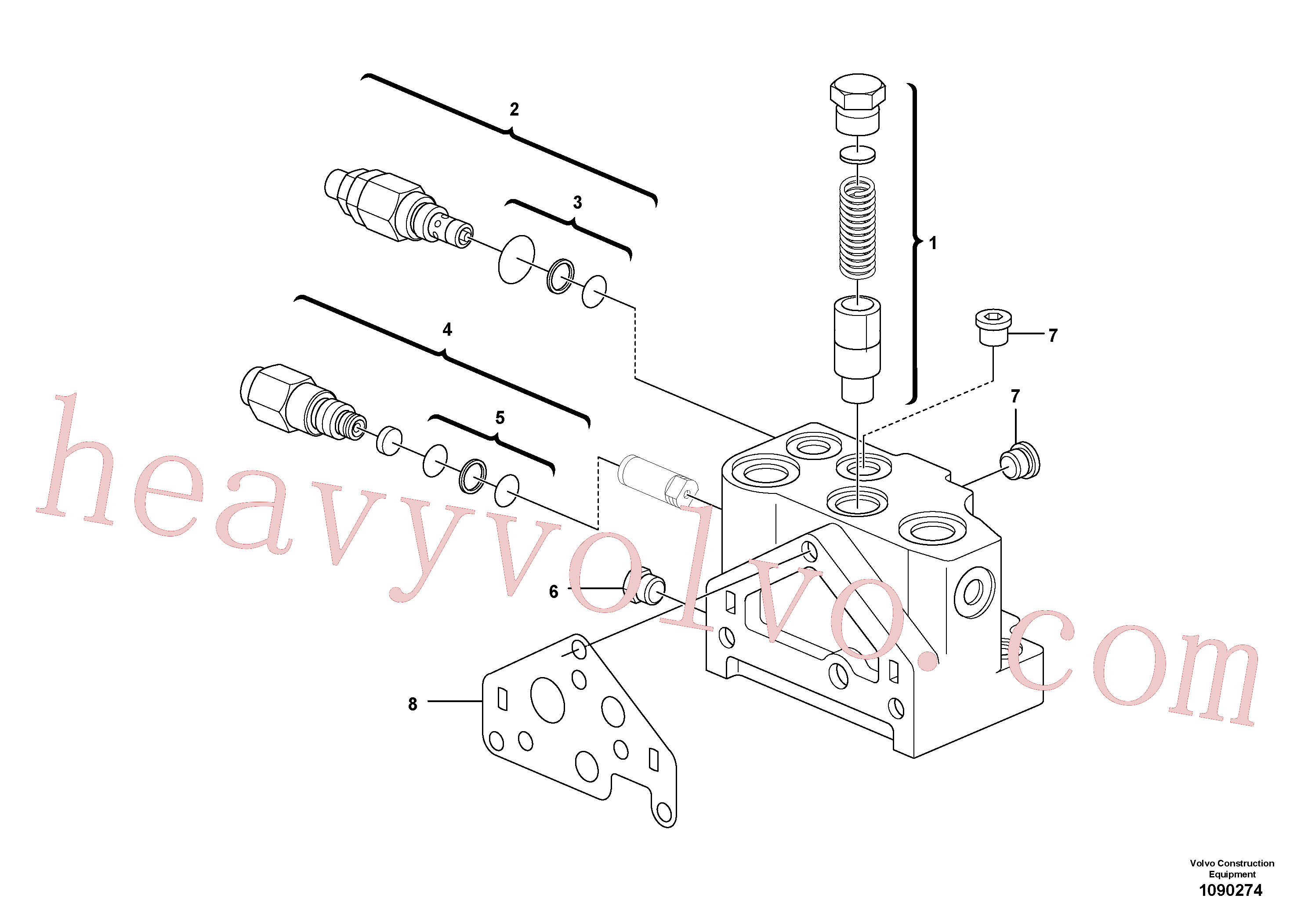 PJ7417731 Flow adjuster valve for Volvo Excavator spare