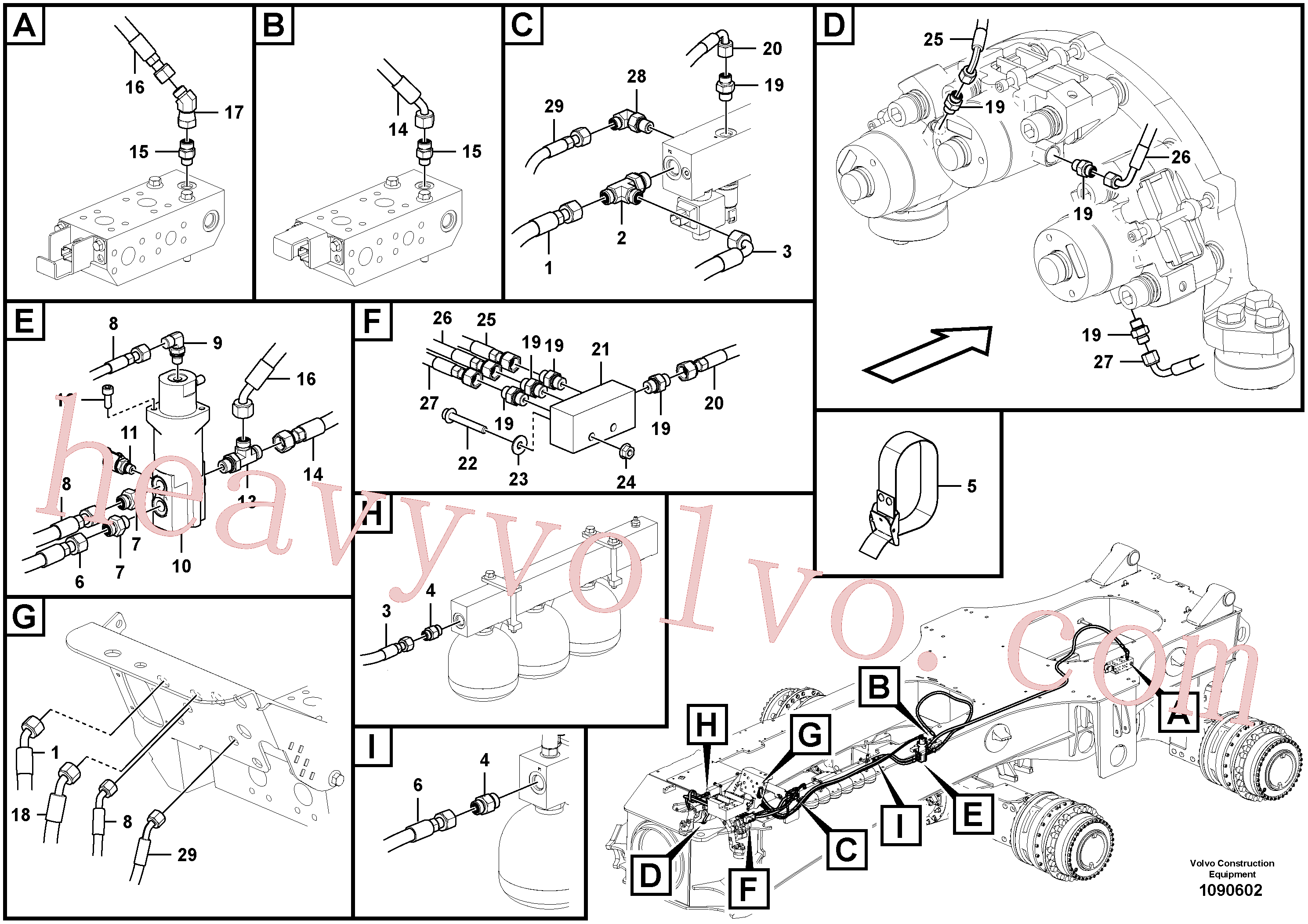 China Made VOE936398 Hose assembly parts for Volvo Excavator