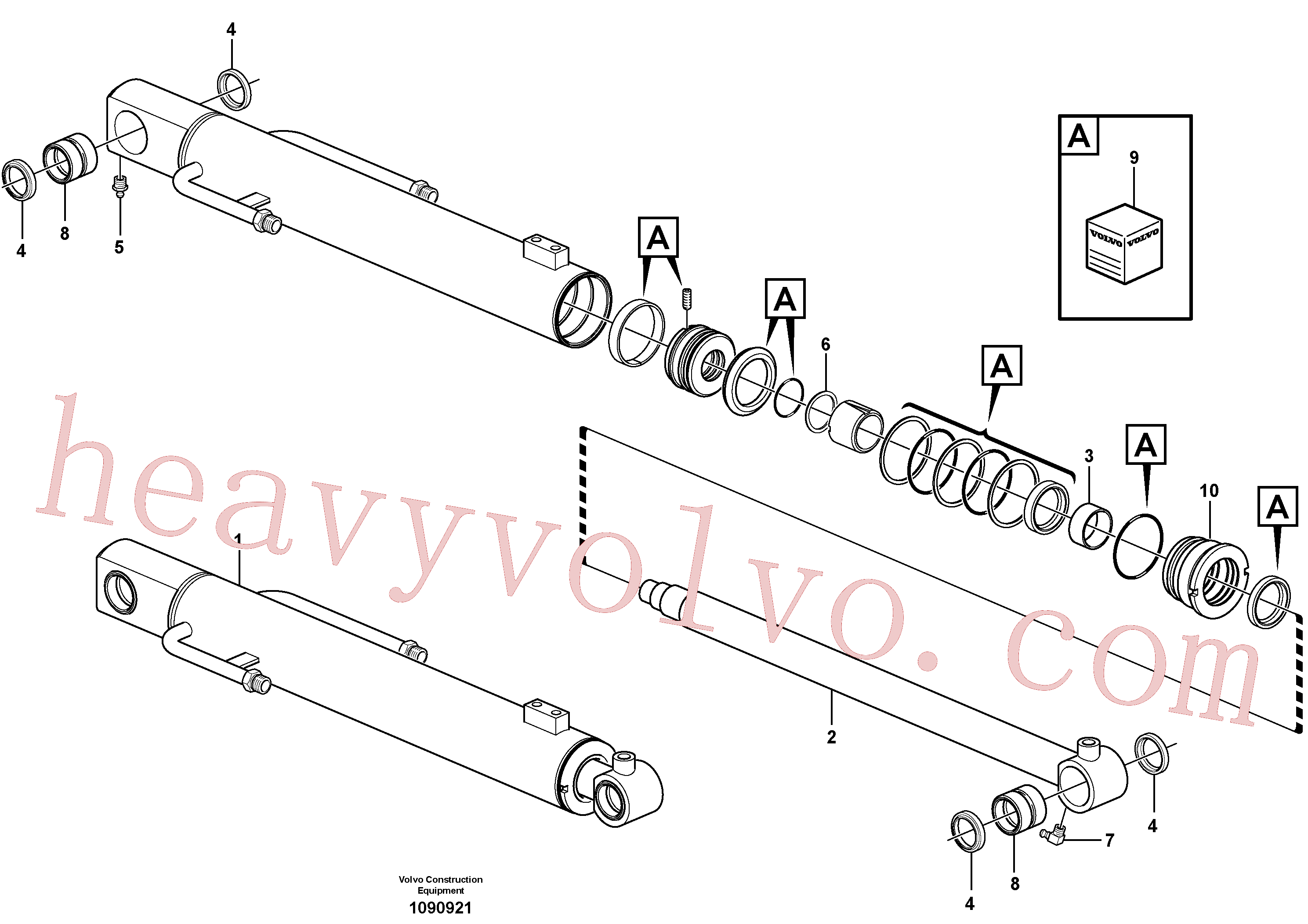 VOE15077562 Piston rod for Volvo Excavator Parts