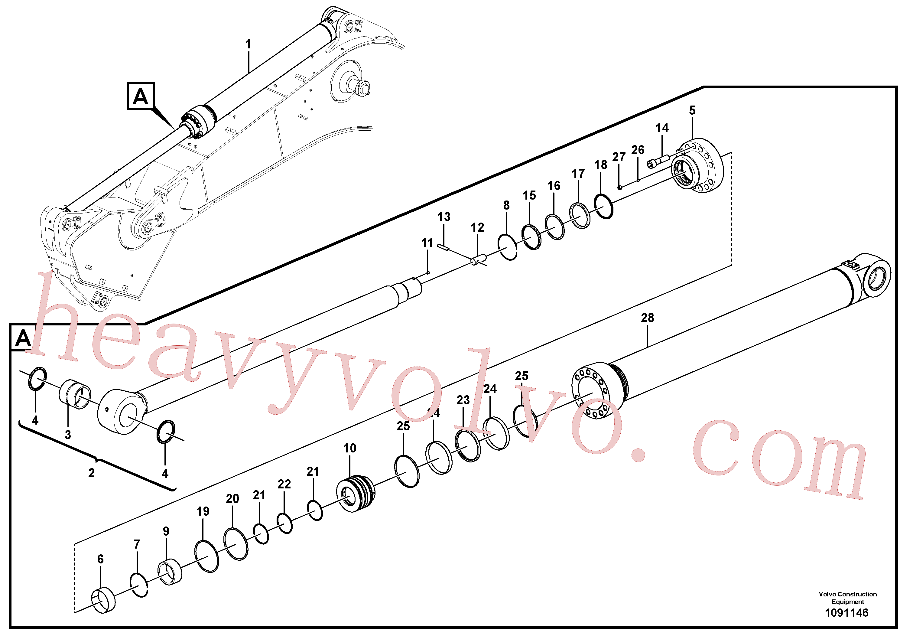 VOE14588972 Ring for Volvo Excavator Parts