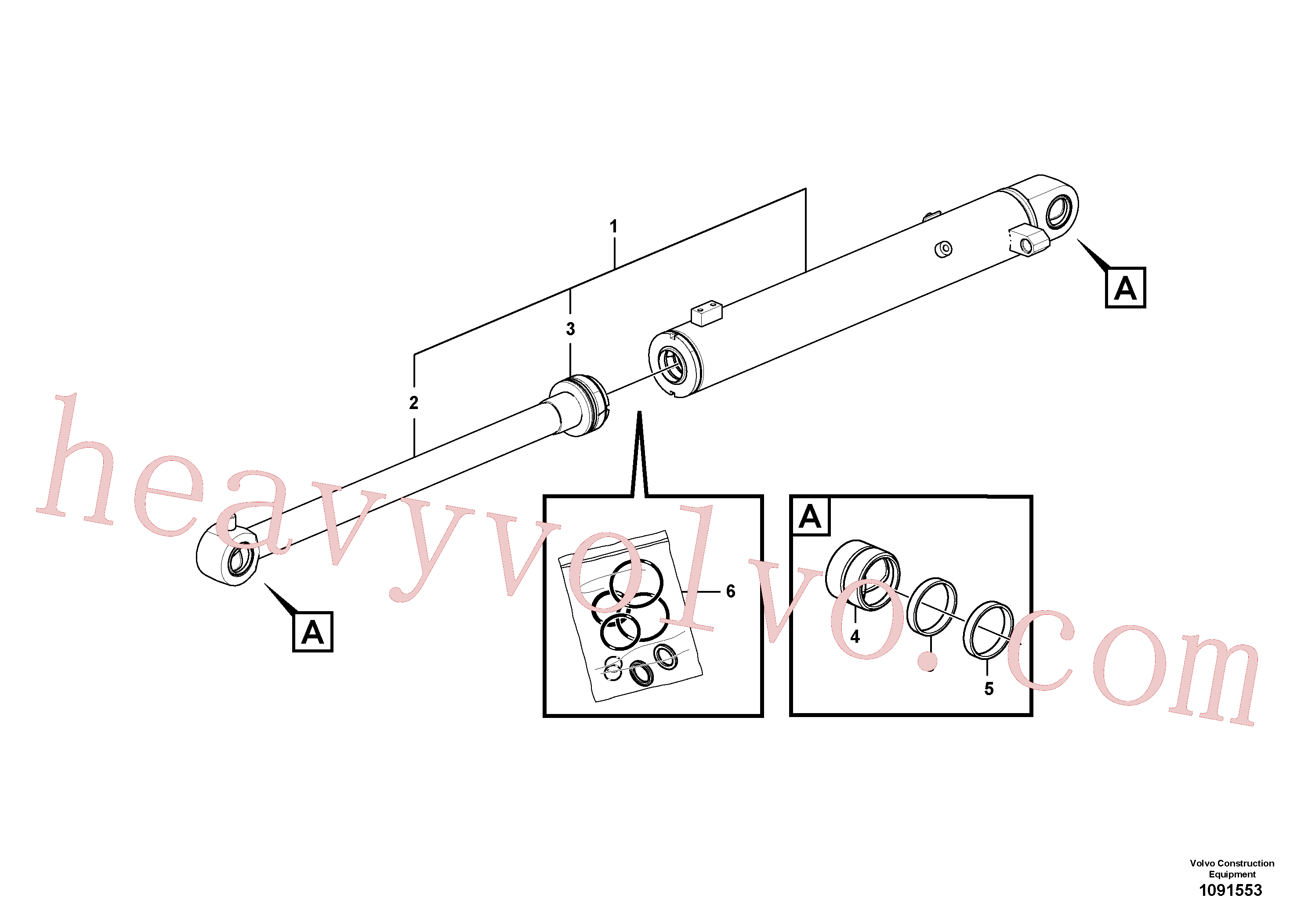 China Made VOE15238993 Piston rod parts for Volvo Excavator
