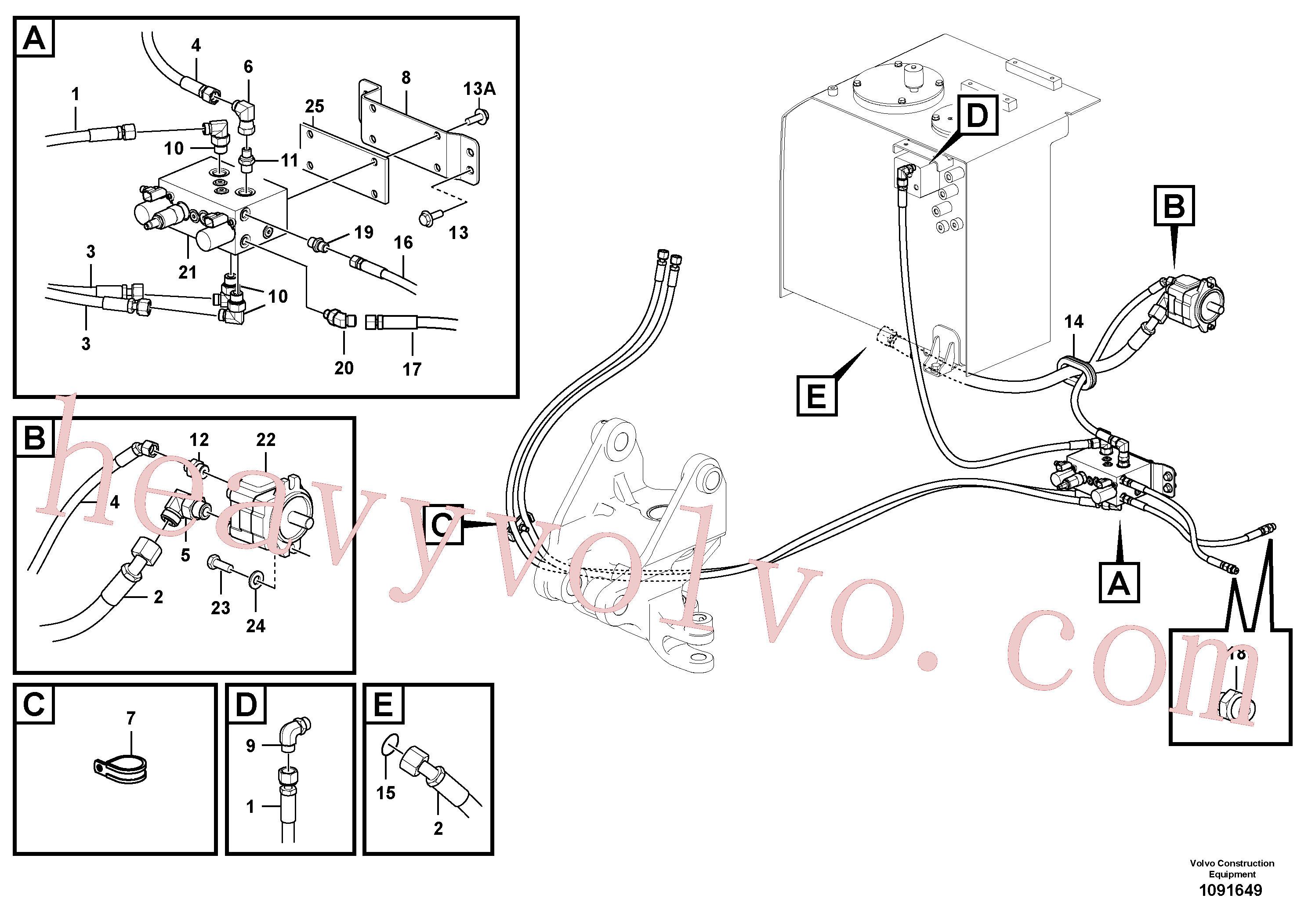 VOE14576784 Non-return valve for Volvo Excavator Parts