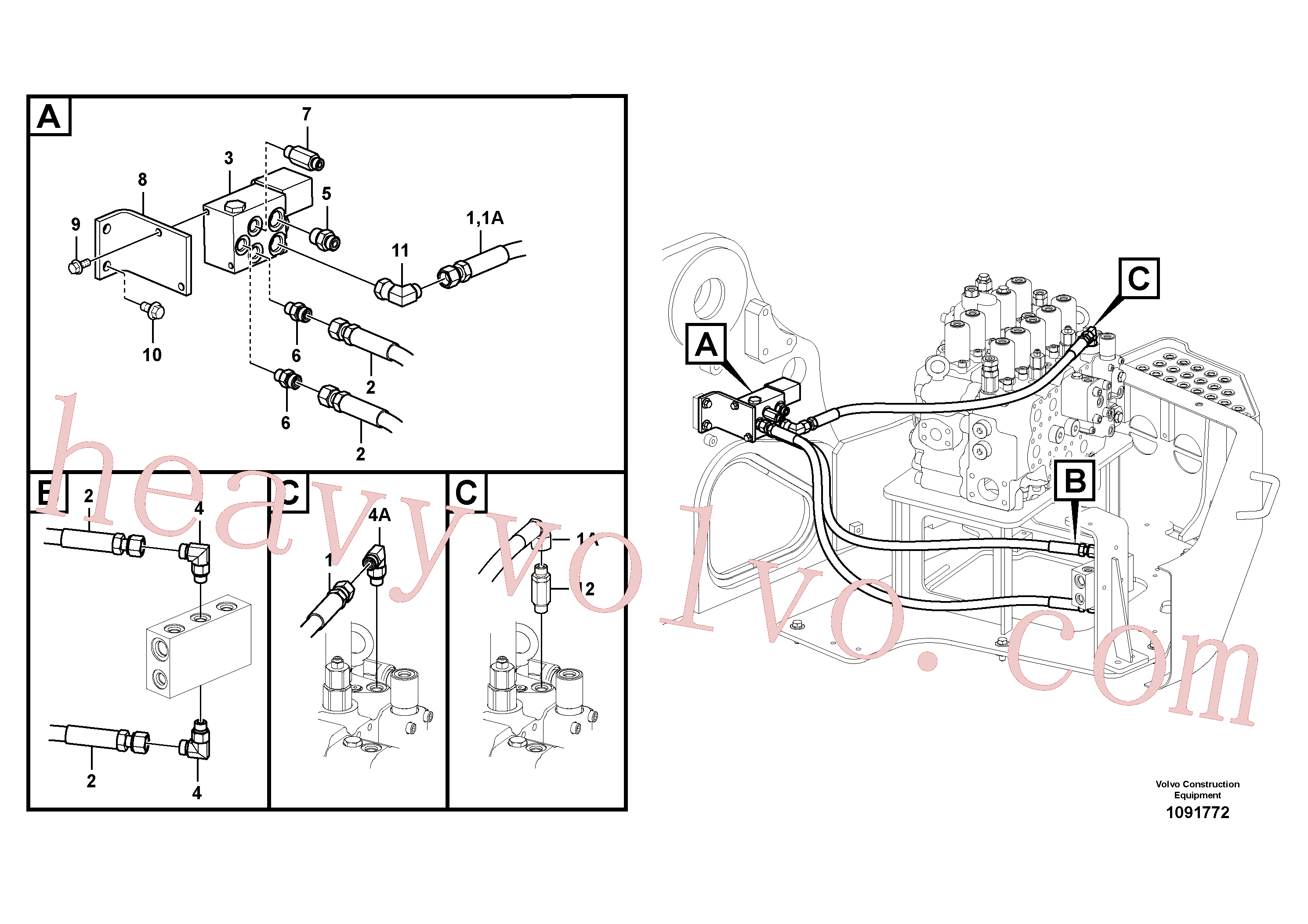 VOE14555859 Bracket for Volvo Excavator spare