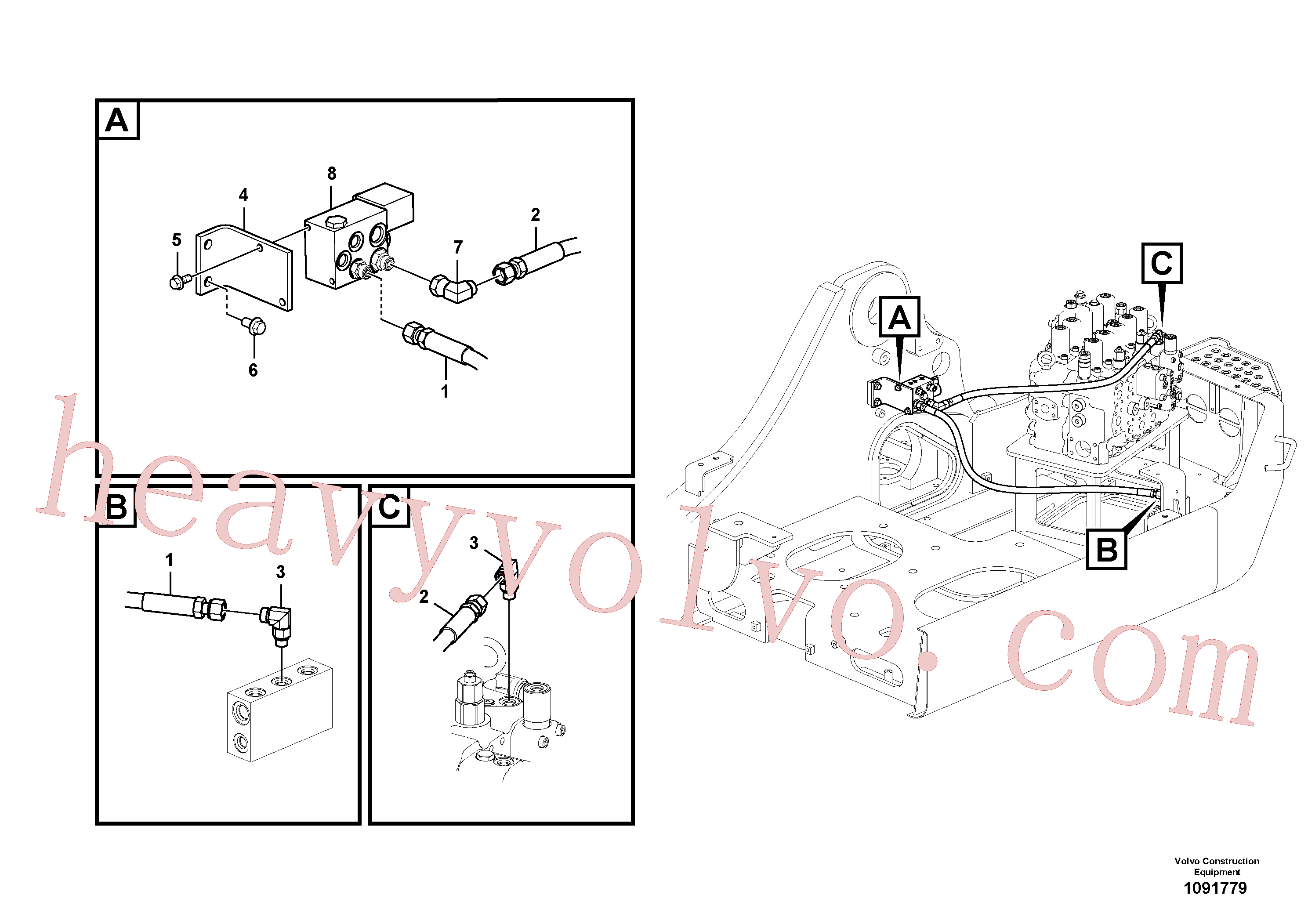 VOE14555859 Bracket for Volvo Excavator spare