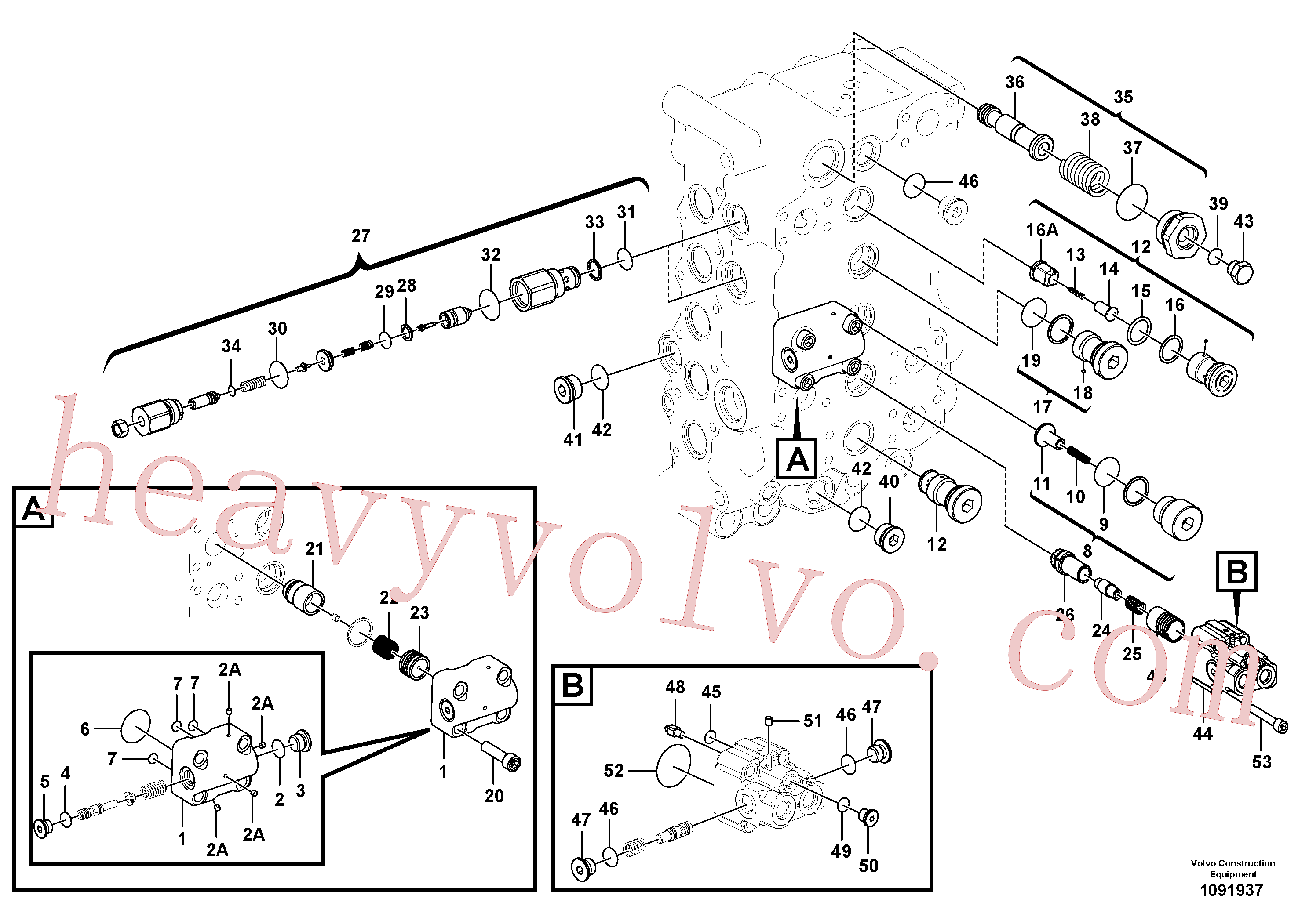 China Made VOE14553027 Poppet parts for Volvo Excavator