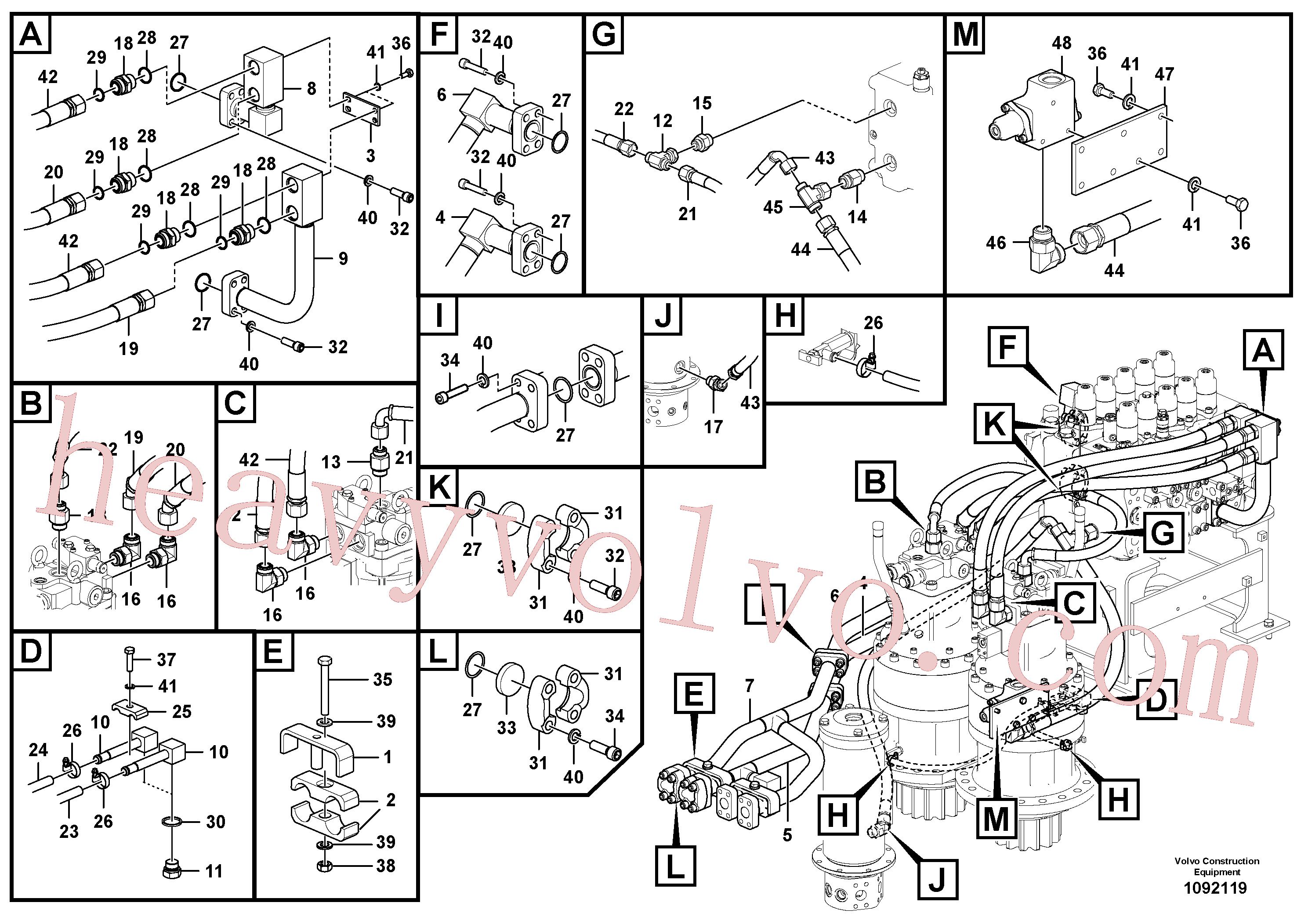 Volvo excavator part VOE14717632 Clamp for sale