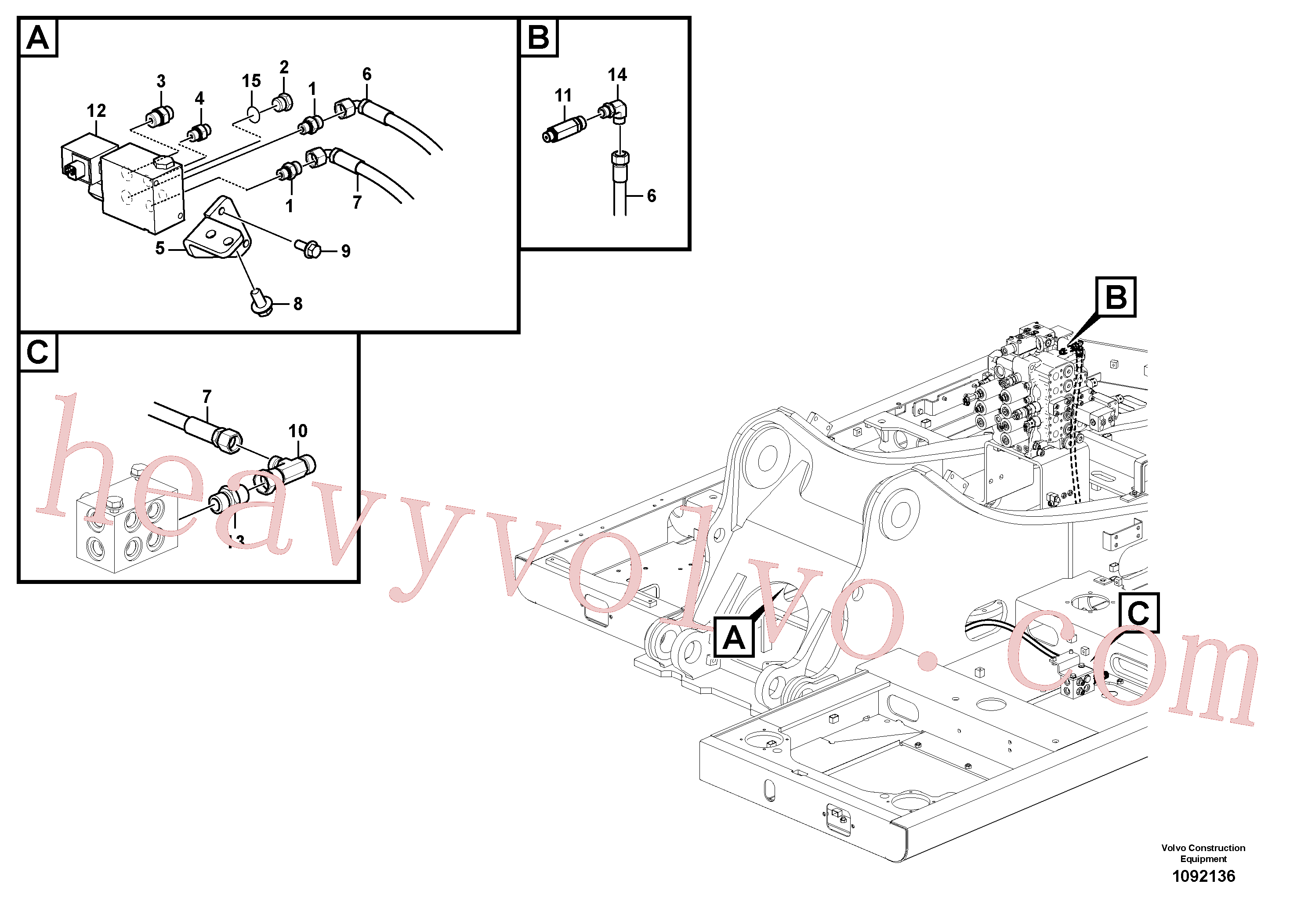 VOE938147 T-nipple for Volvo Excavator spare