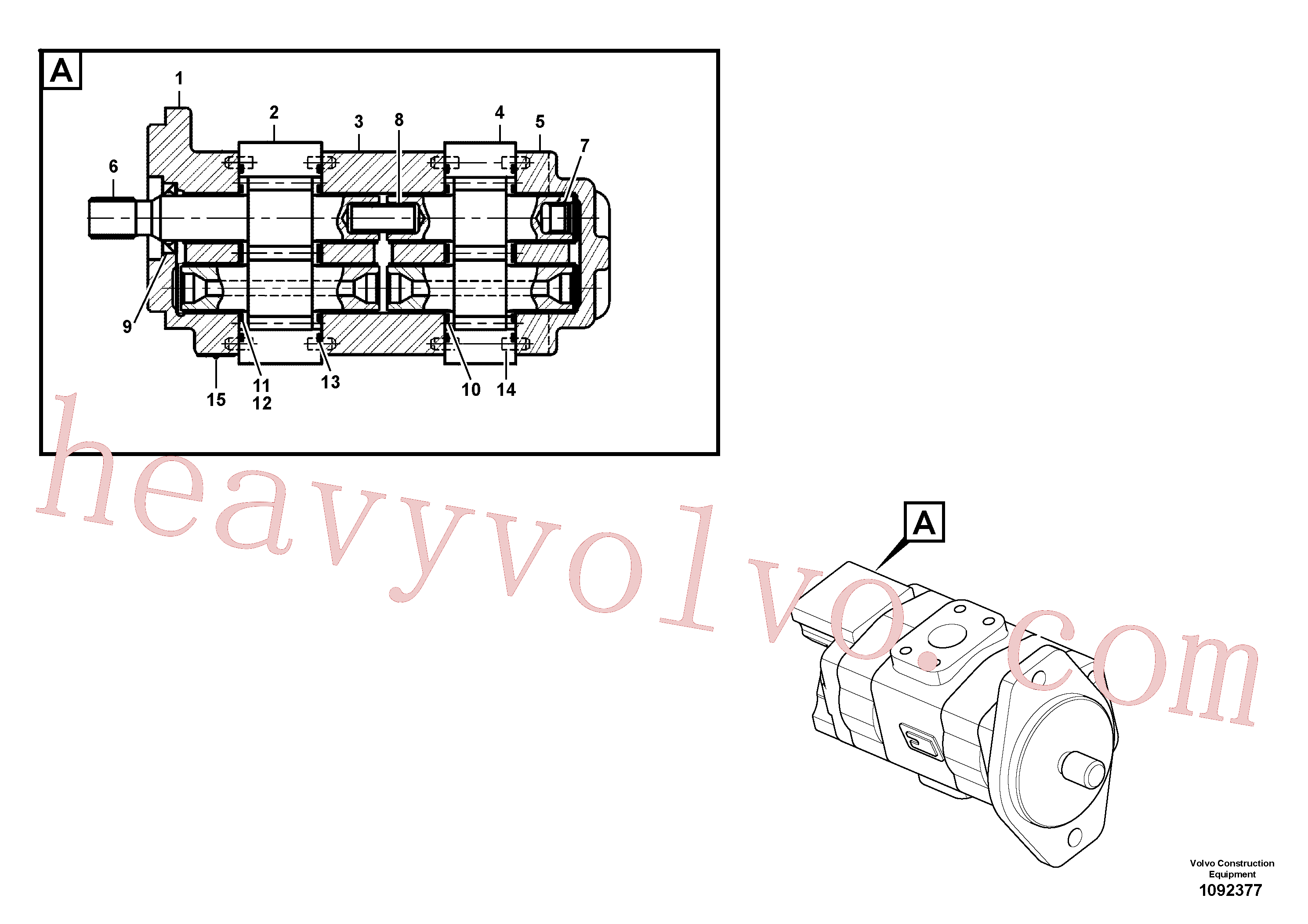 Volvo excavator part VOE14612102 Gear pump for sale