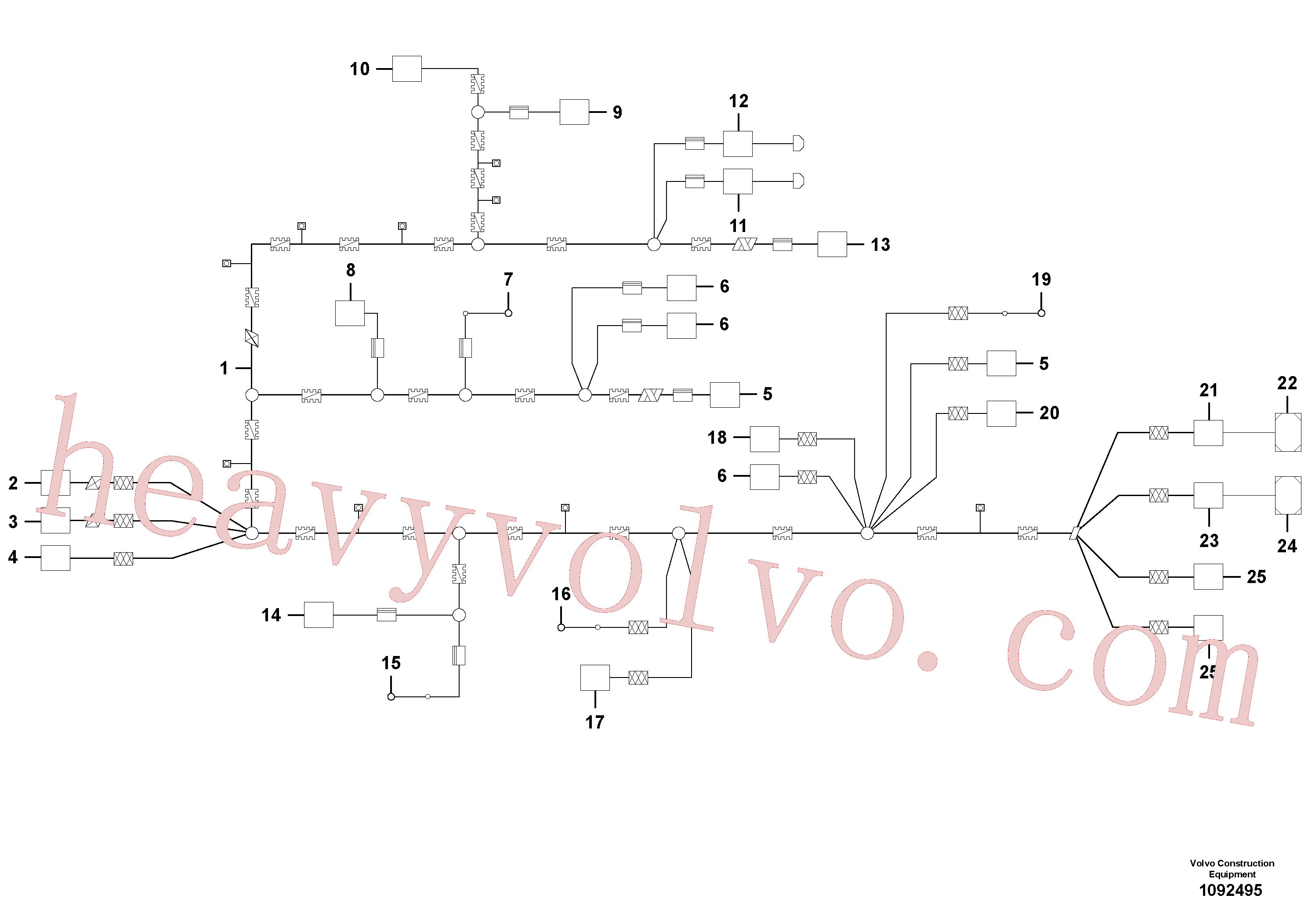 VOE14569605 Cable holder for Volvo Excavator Parts