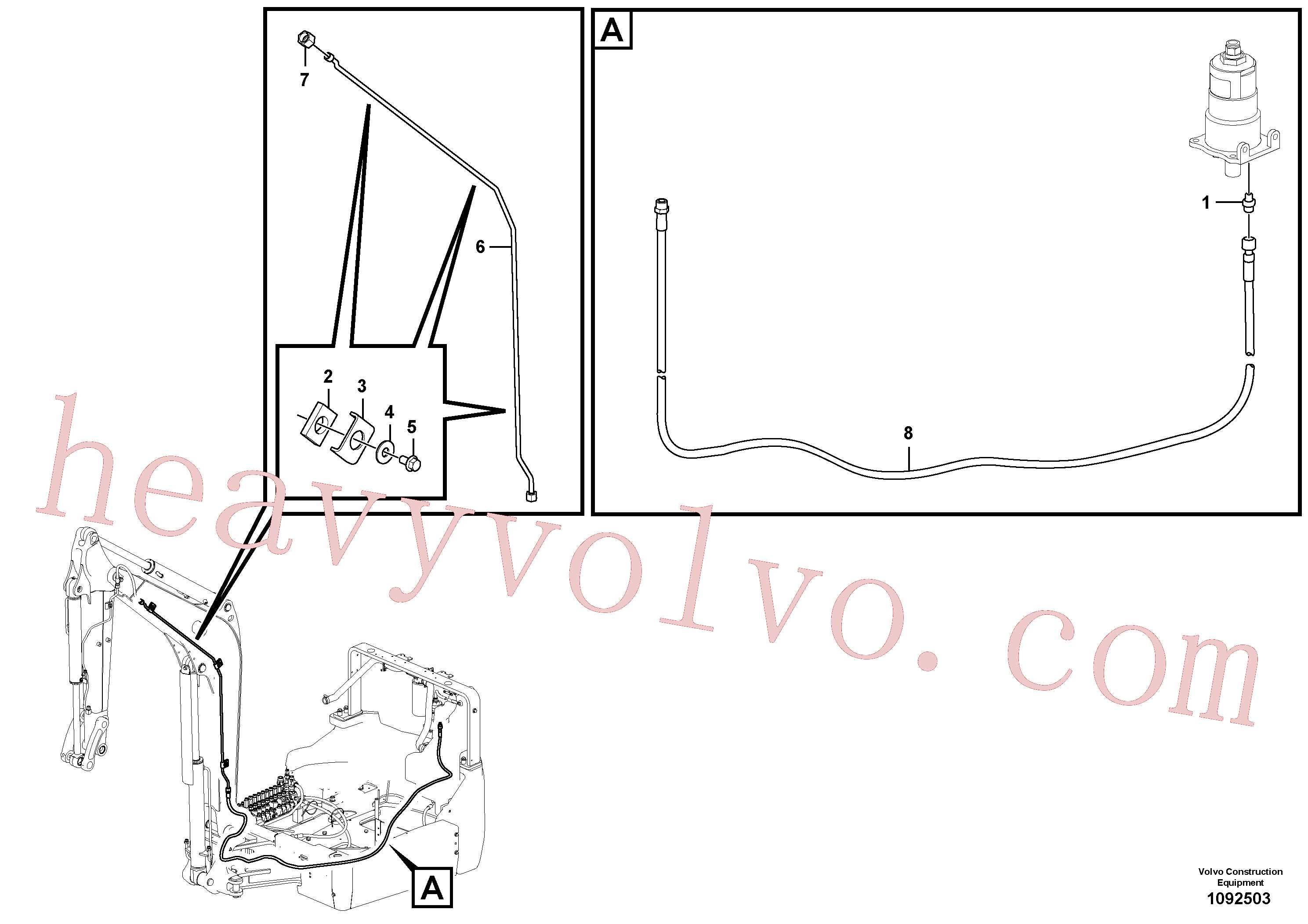 VOE11803668 Clamp for Volvo Excavator Parts