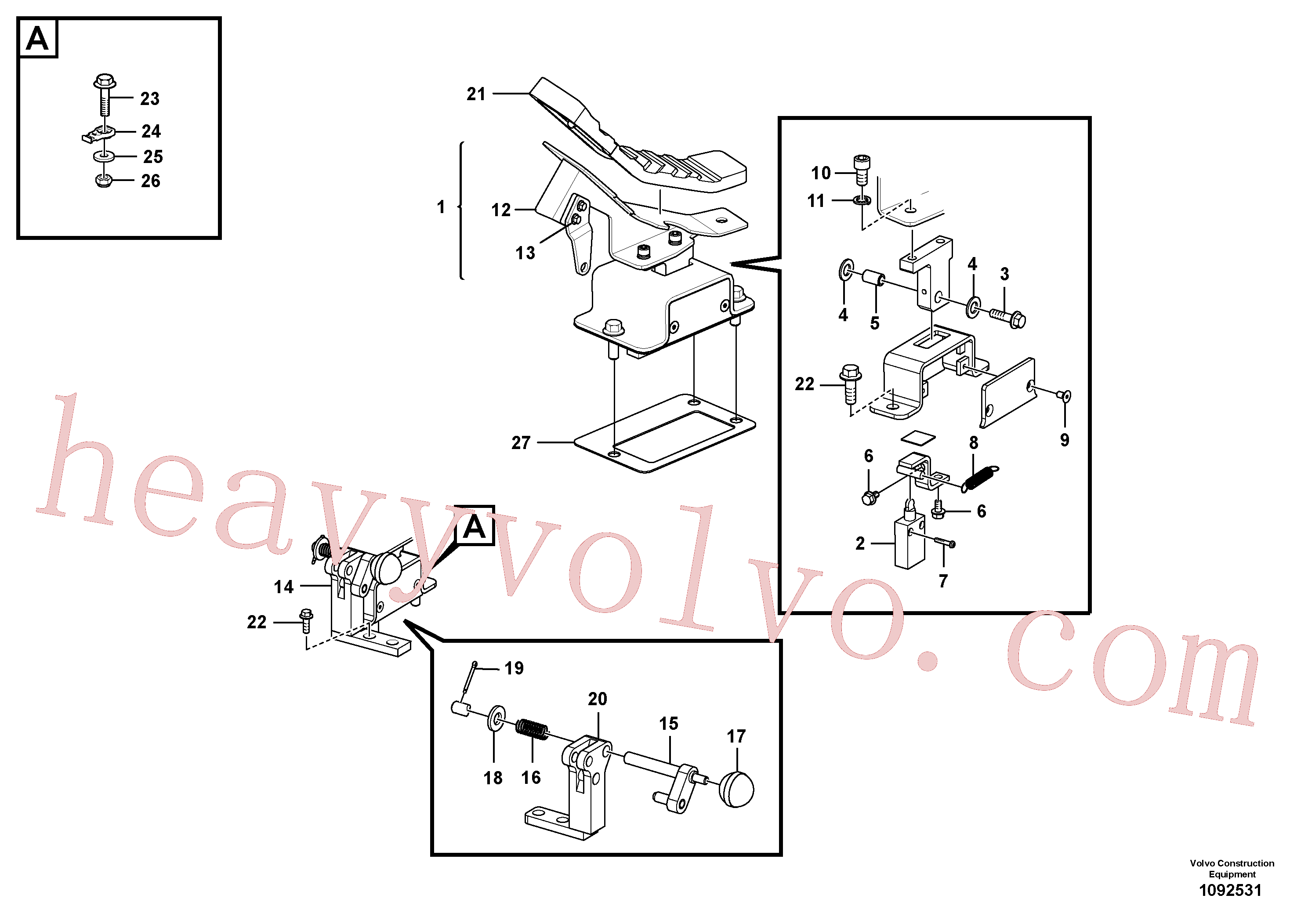 VOE14883909 Lock nut for Volvo Excavator spare