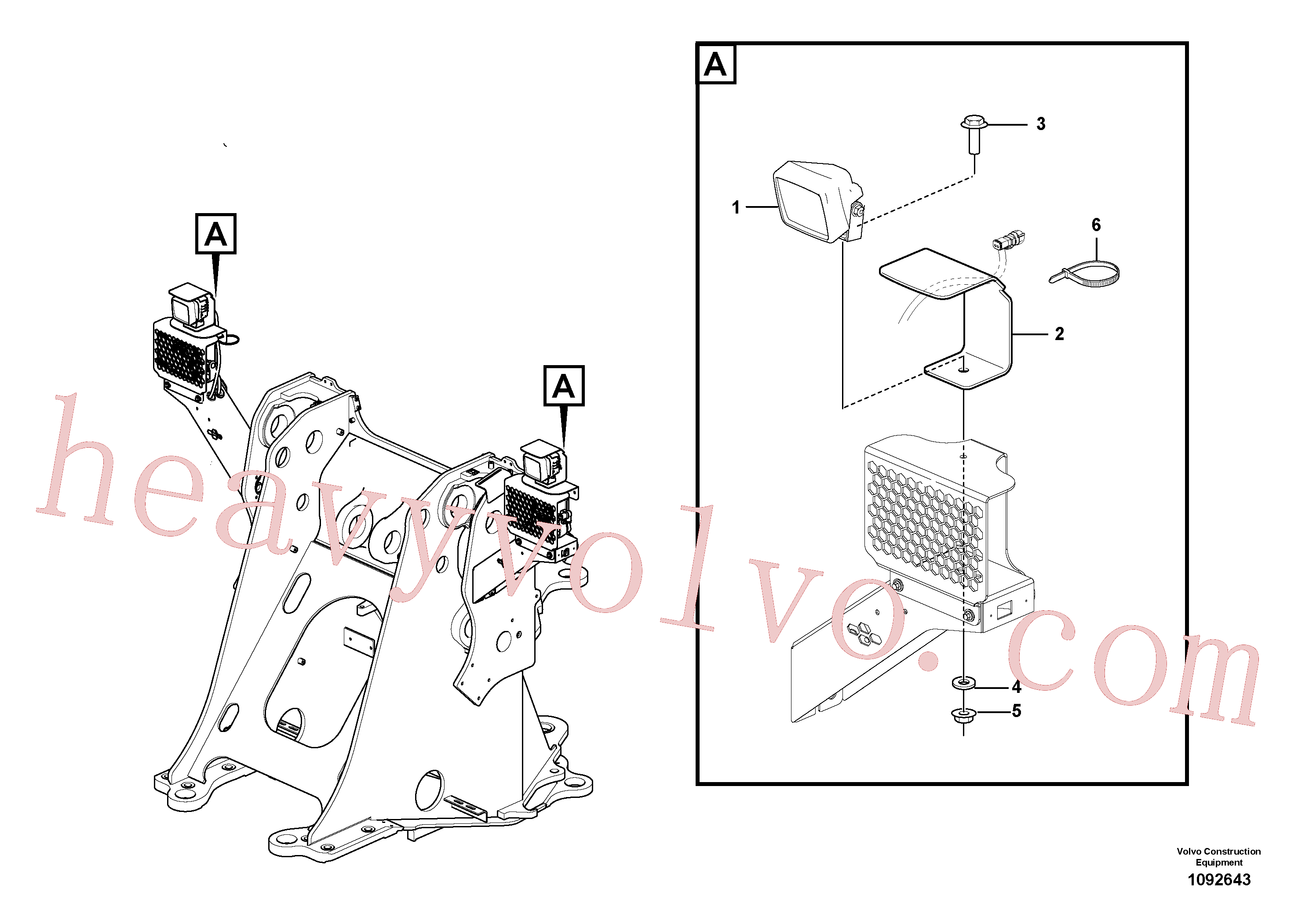 VOE60113141 Flange nut for Volvo Excavator spare