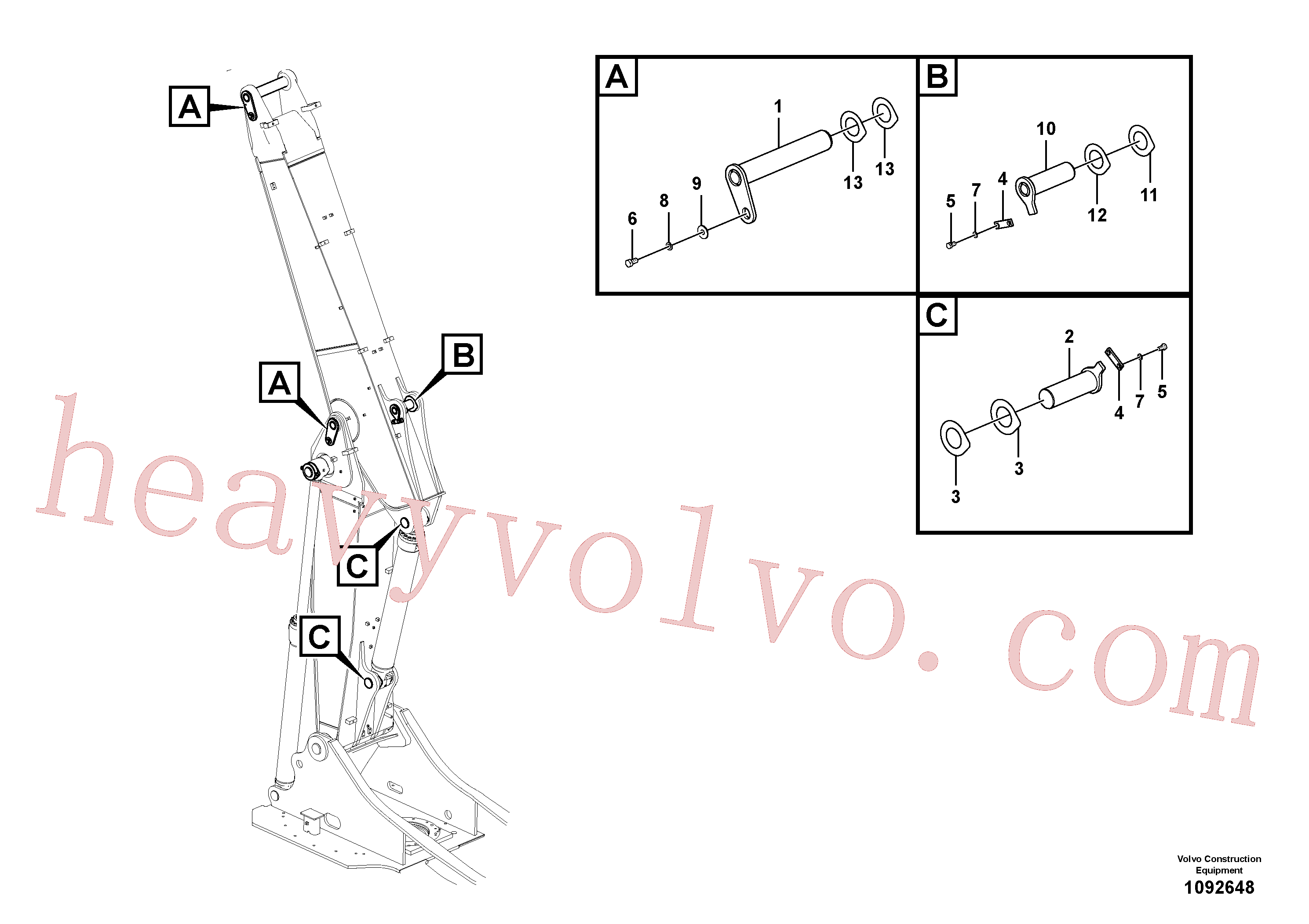 VOE14703232 Shim for Volvo Excavator Parts