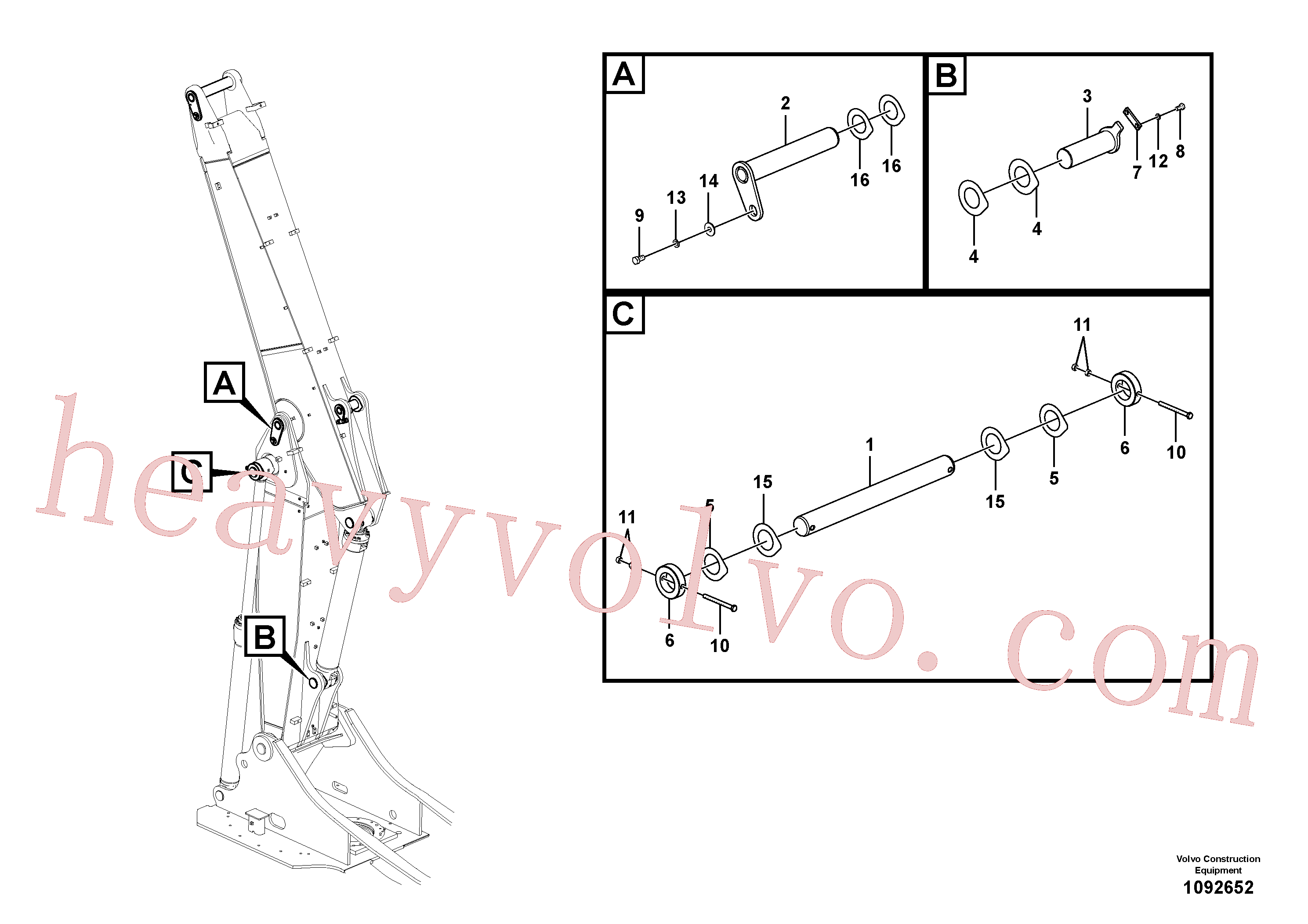 VOE14703232 Shim for Volvo Excavator Parts