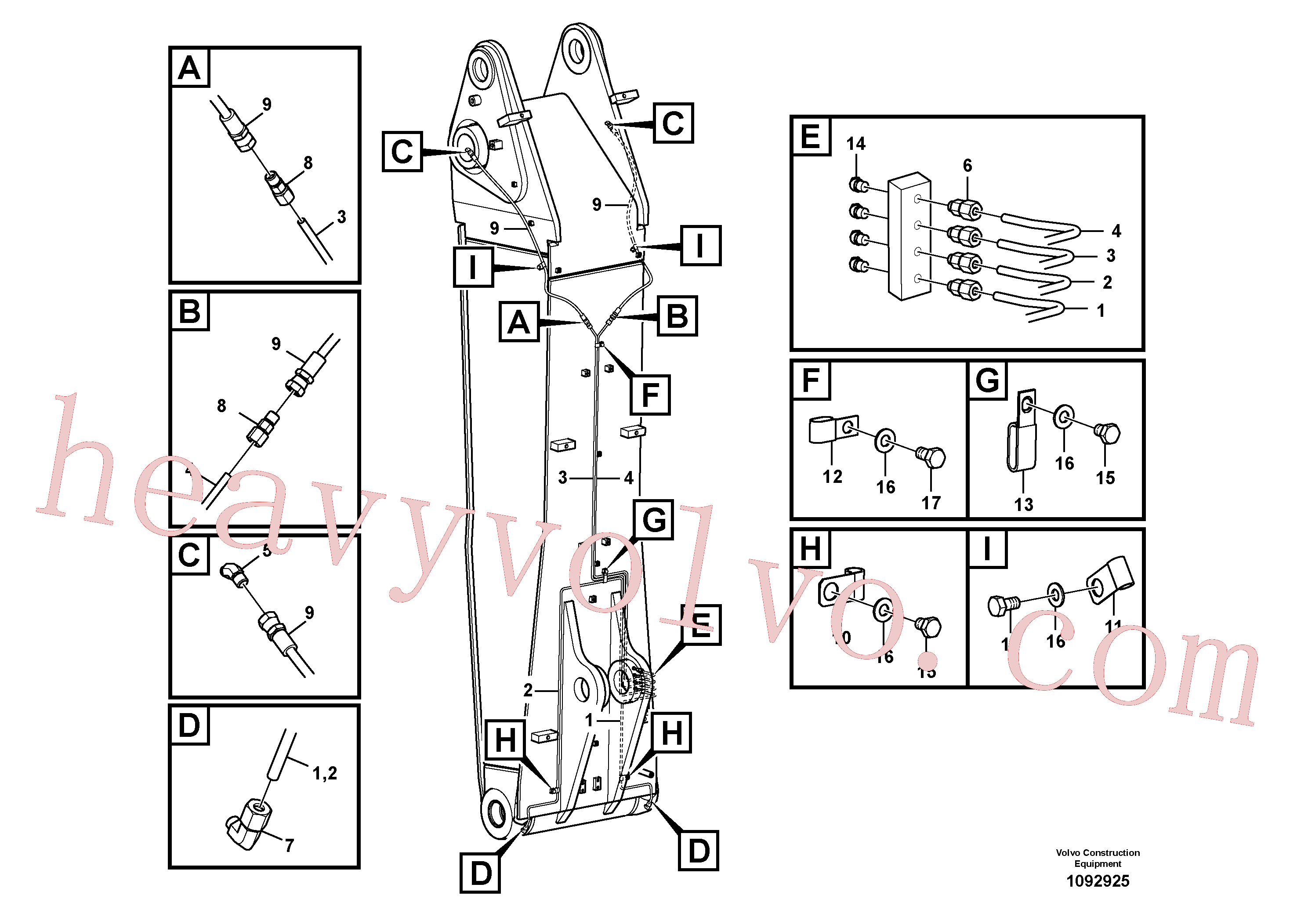 VOE14567336 Pipe for Volvo Excavator spare