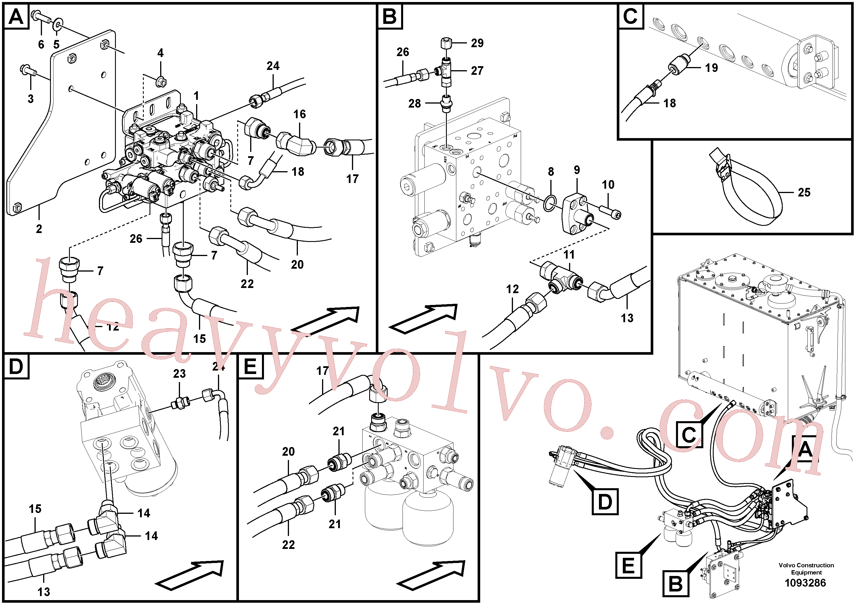 Volvo excavator part VOE936866 Hose assembly for sale