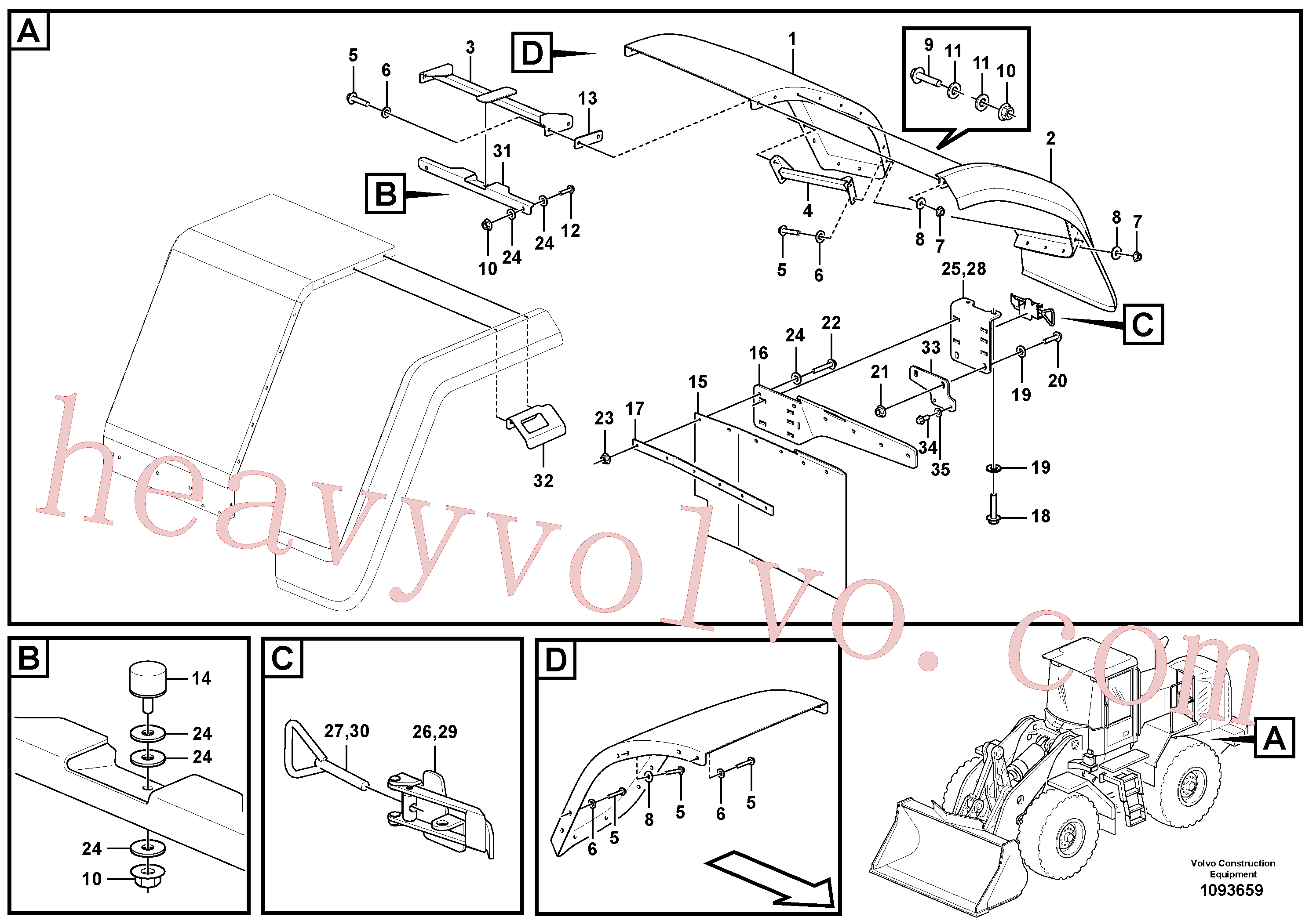 VOE994849 Washer for Volvo Excavator Parts