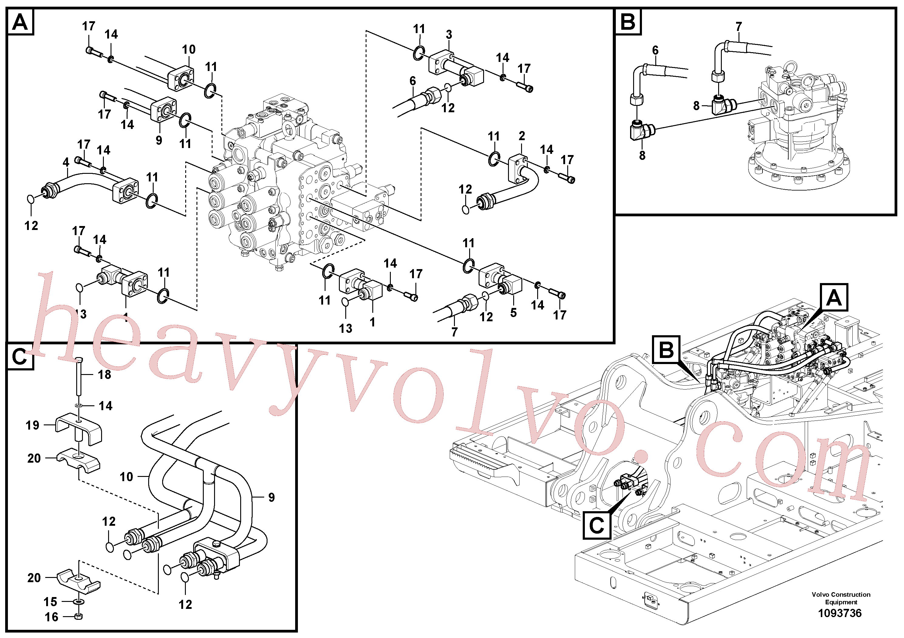 Volvo VOE14674392 Pipe aftermarket part for sale