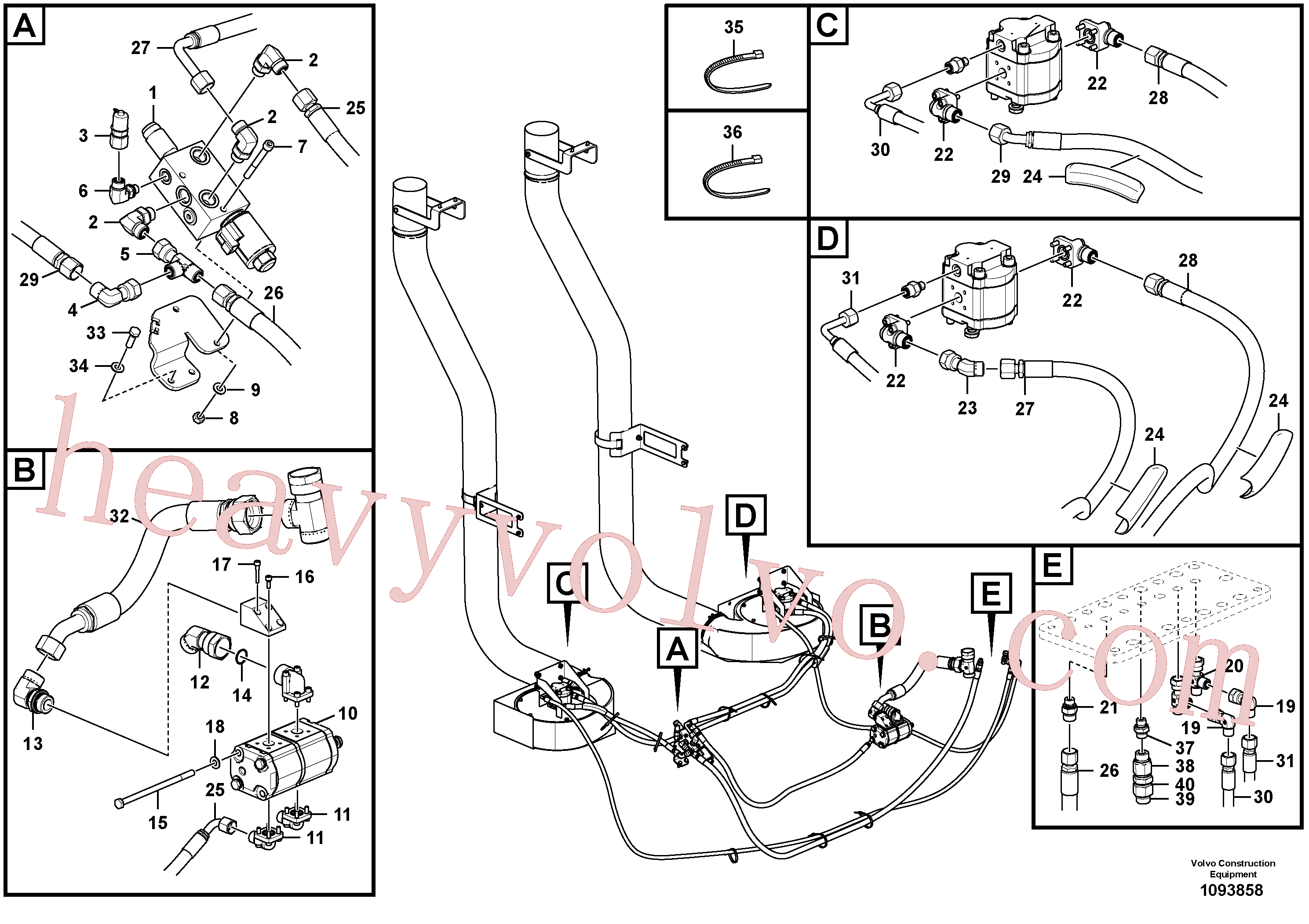Volvo excavator part VOE935547 Nipple for sale