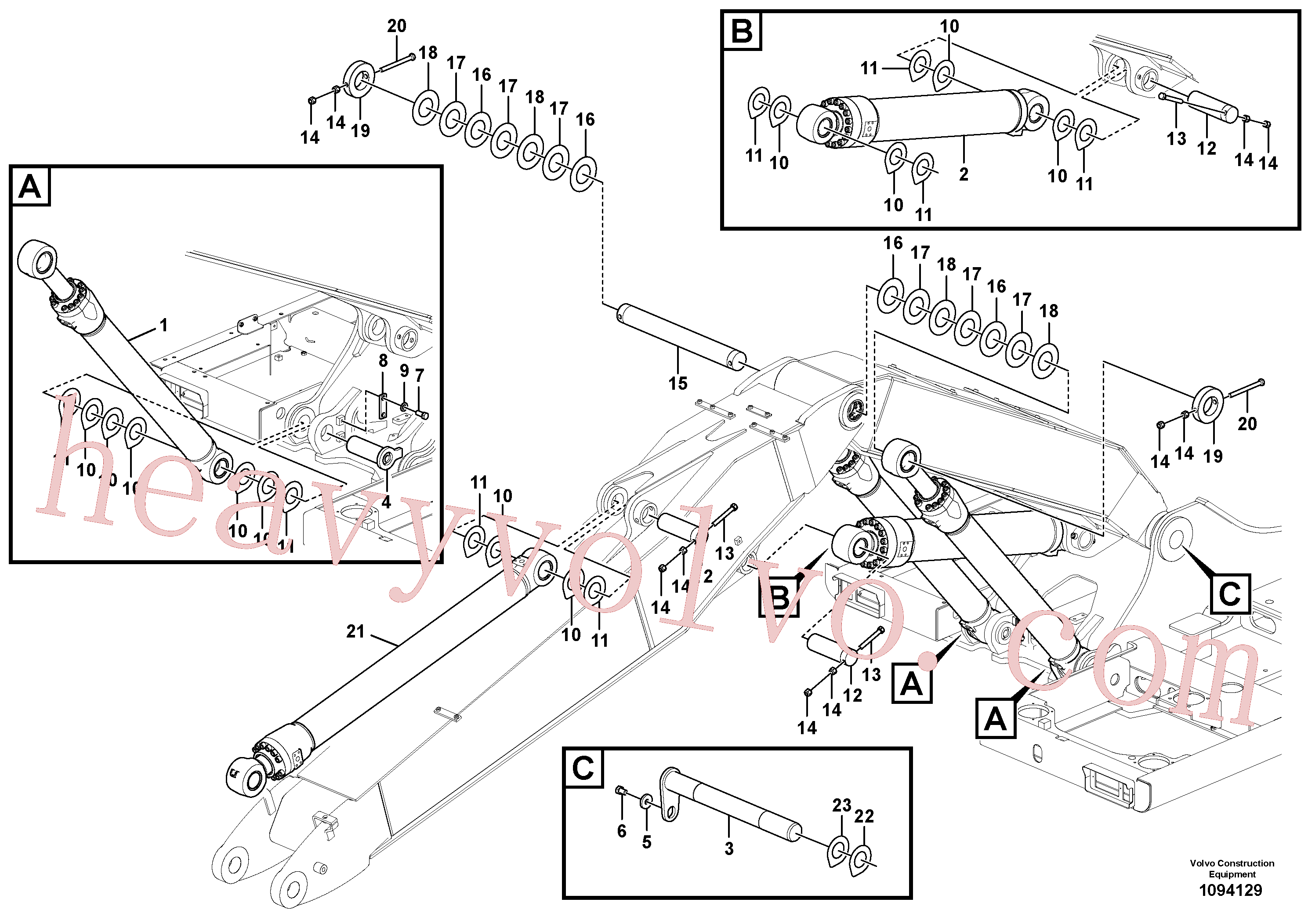 Wholesale VOE997994 Hexagon screw for Volvo Excavator