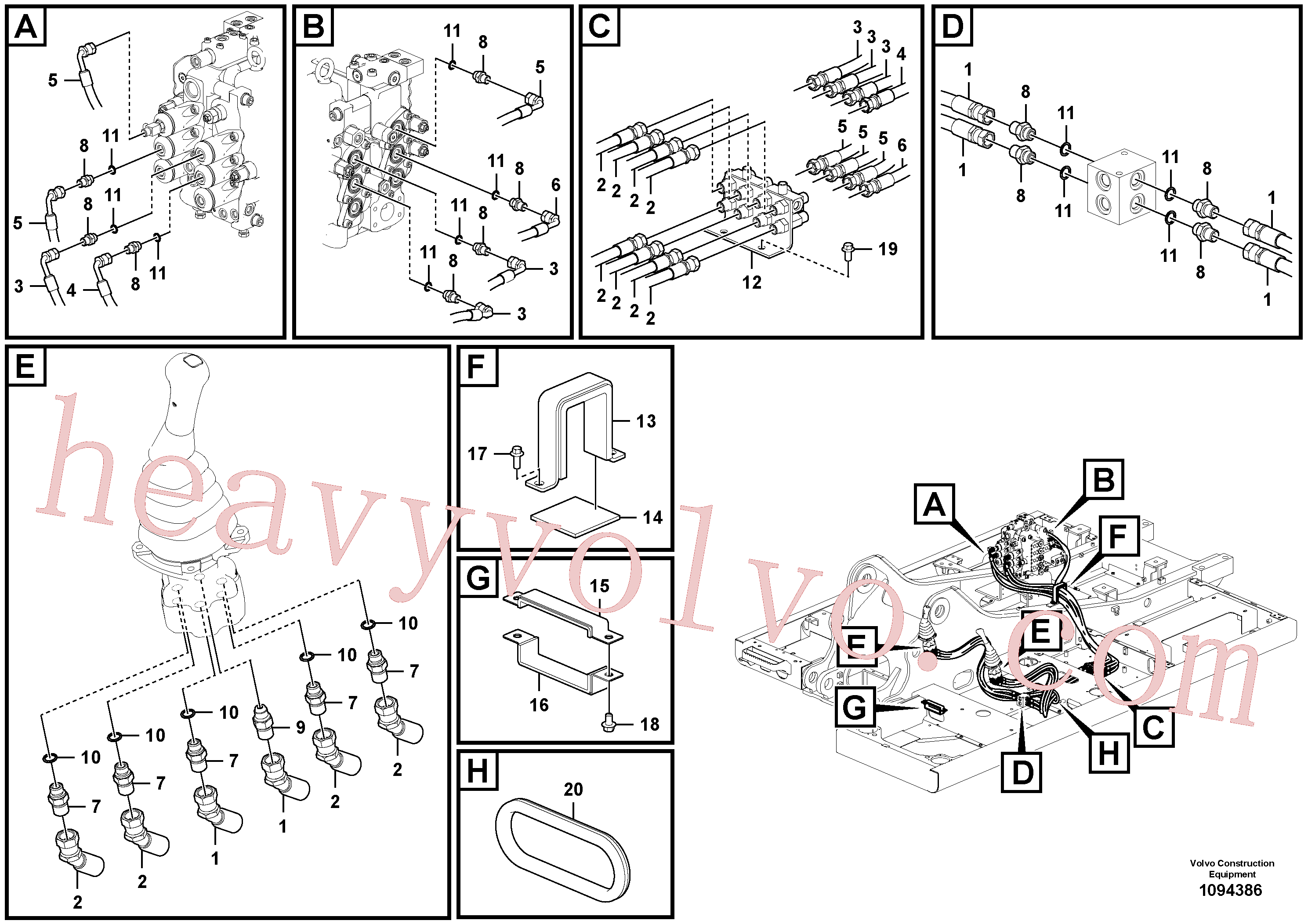 VOE14577612 Filler nipple for Volvo Excavator Parts